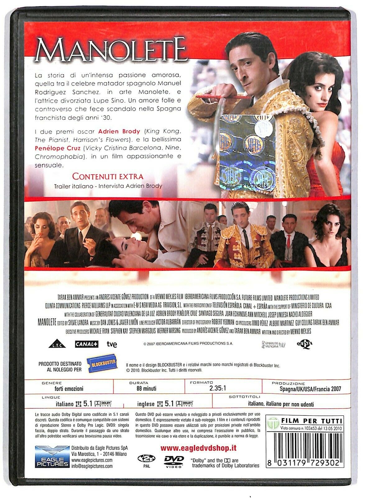 EBOND Manolete DVD Ex Noleggio D583761