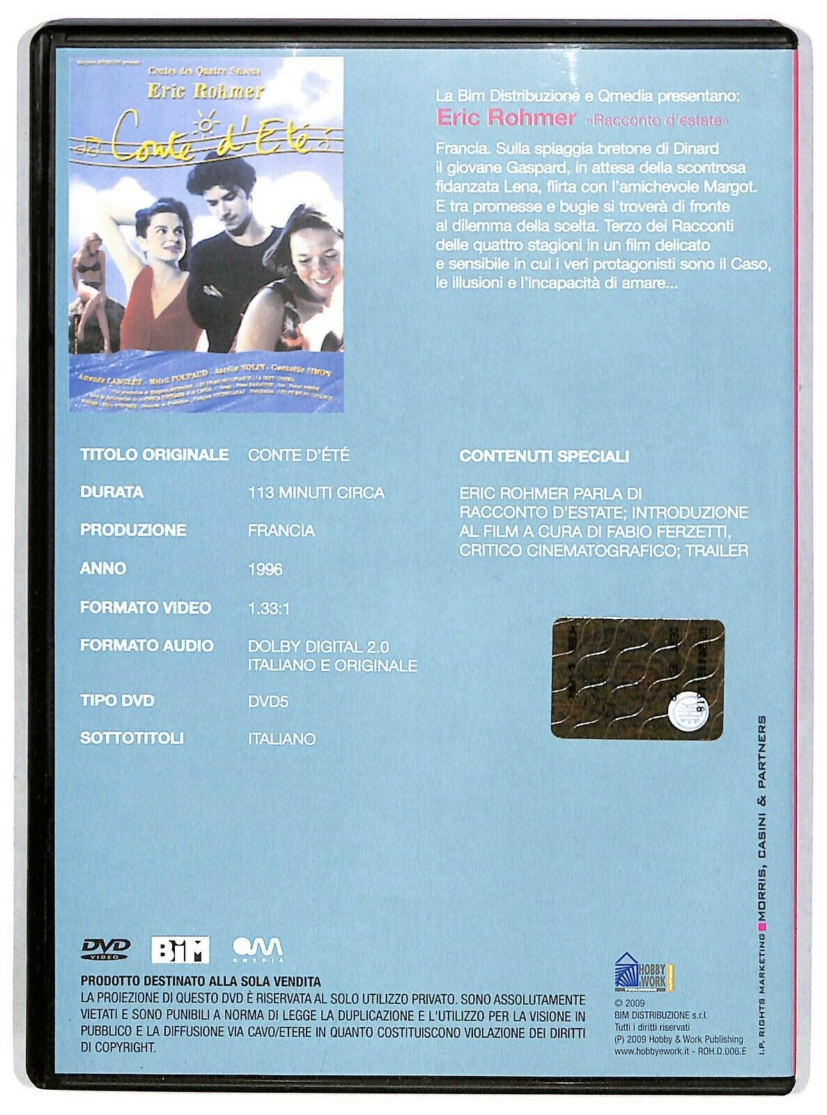 EBOND Racconto D'estate Di Eric Rohmer DVD Editoriale D583845