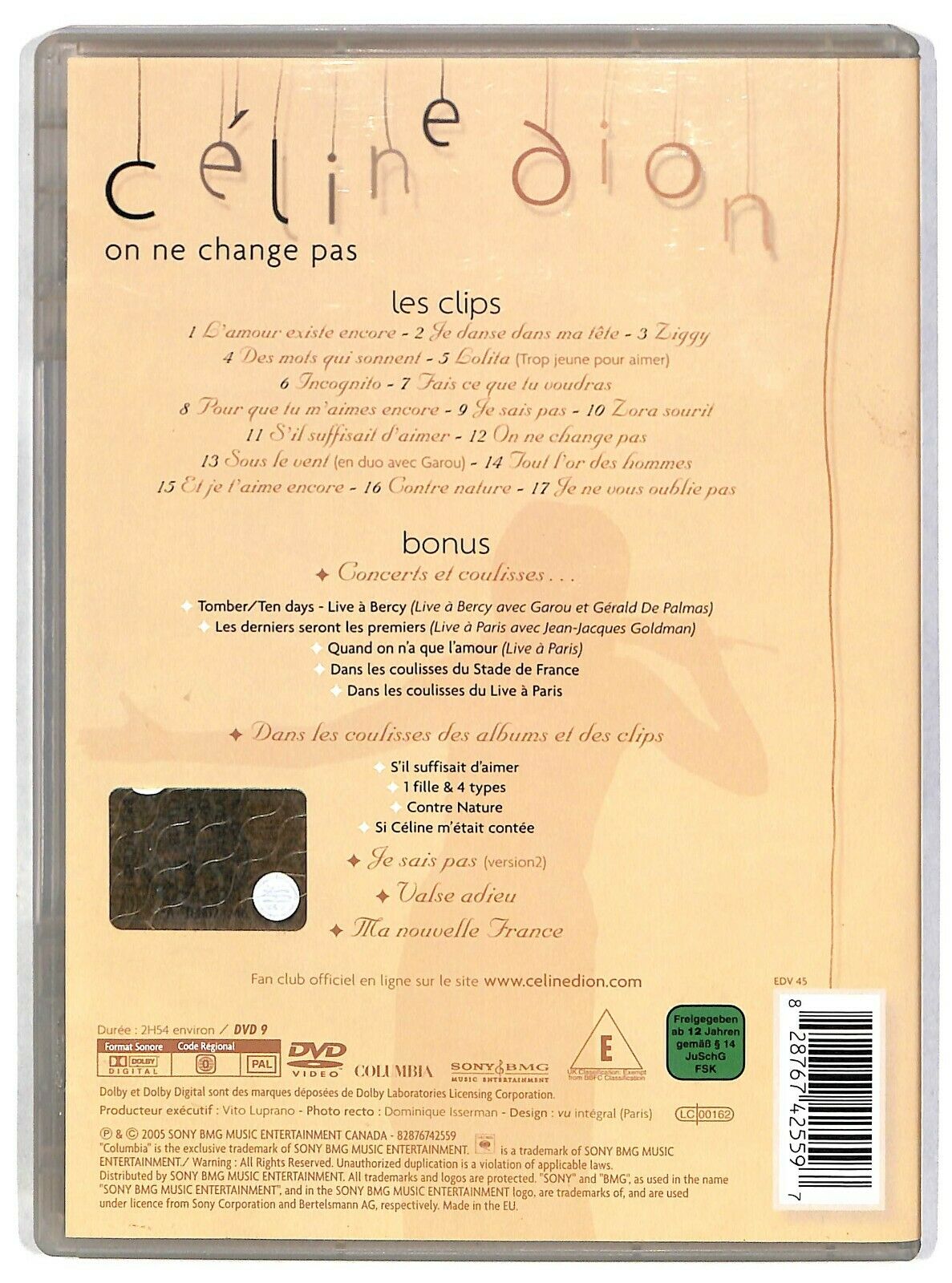 EBOND Celine Dion: On Ne Change Pas DVD D583848