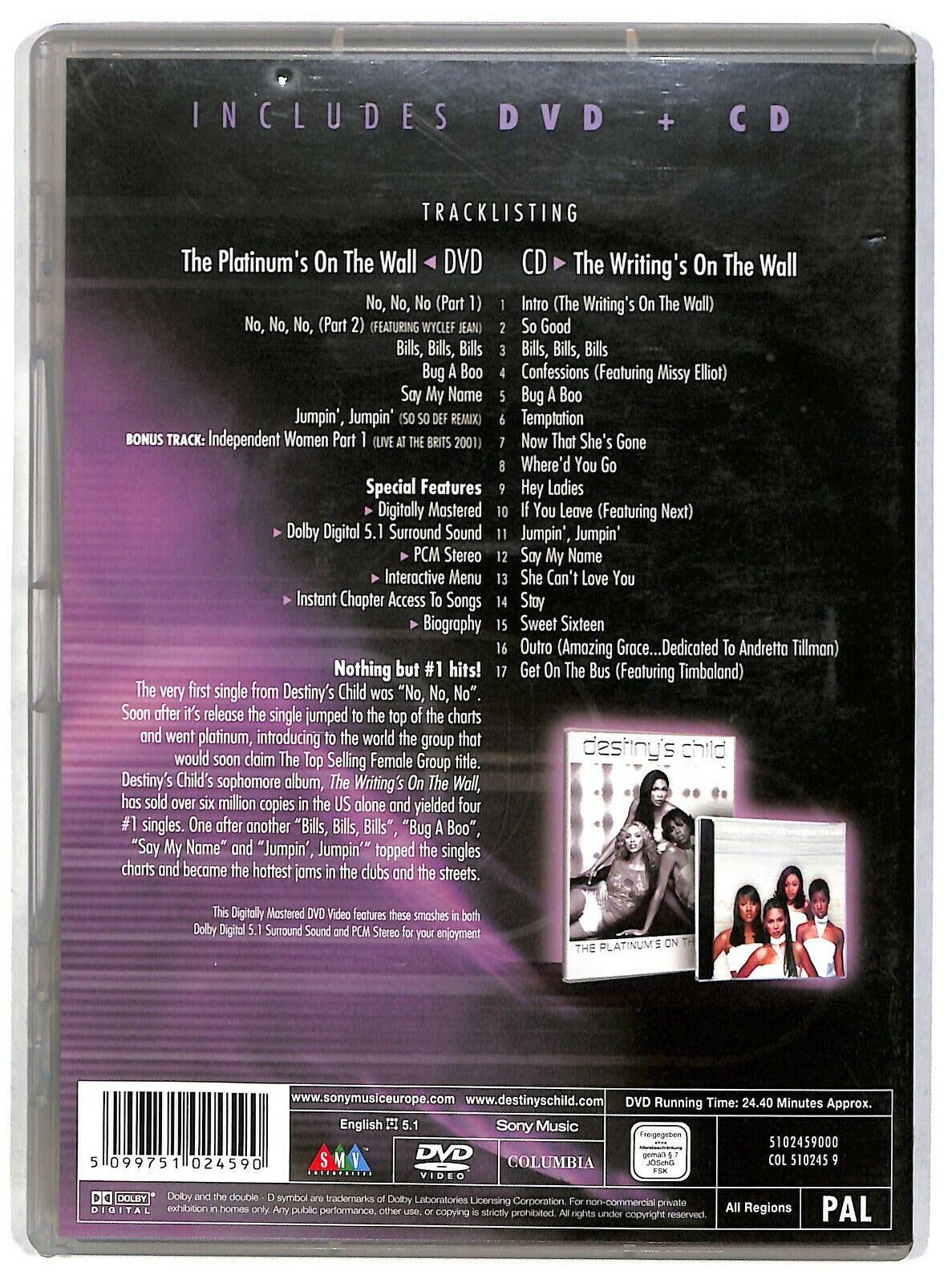 EBOND Destiny's Child: Platinum's On The Wall, The Writing's (cd + DVD) D583855