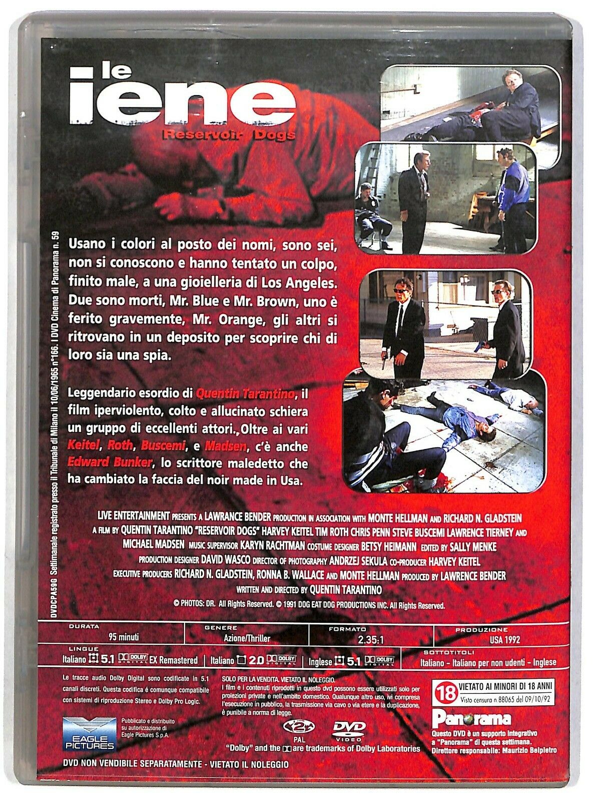 EBOND Le Iene Di Quentin Tarantino DVD Editoriale D584204