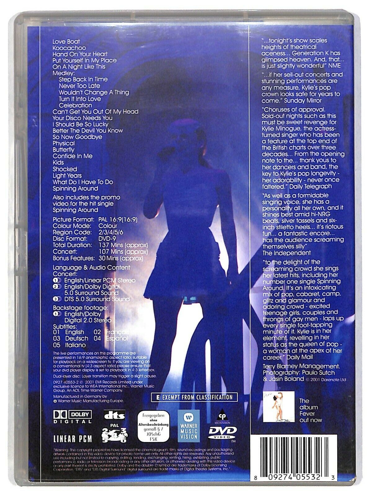 EBOND Kylie Minogue - Live In Sydney [edizione: Regno Unito] DVD D584230