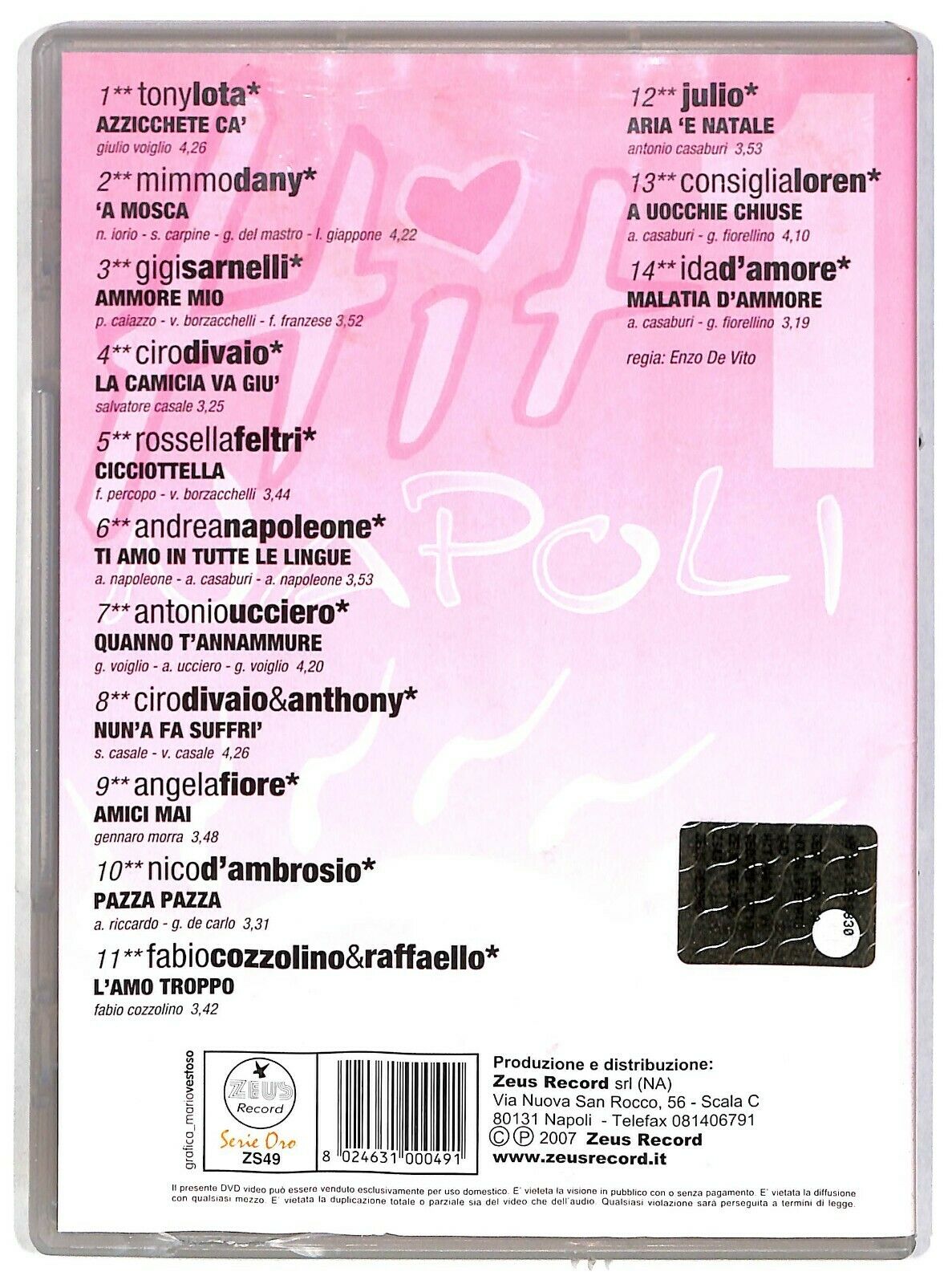 EBOND Hit Napoli 1 Video Compilation Musicale DVD D584232