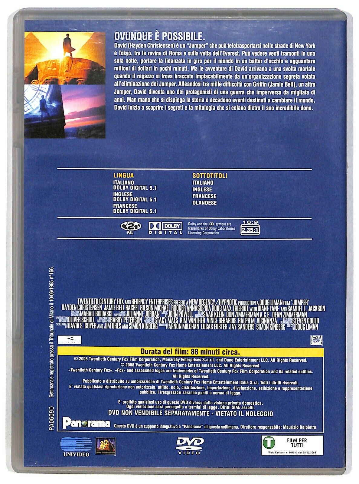 EBOND  Jumper - Senza Confini  DVD Editoriale D584247