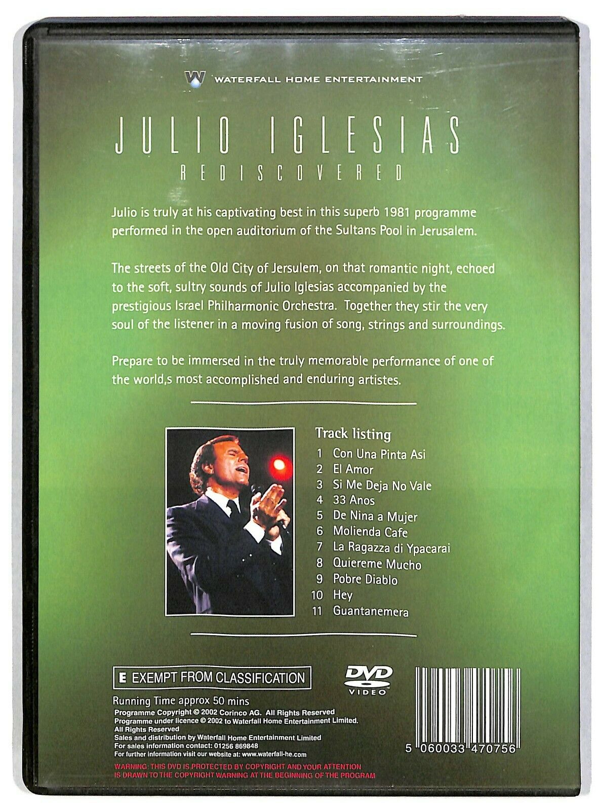 EBOND Julio Iglesias - Rediscovered: The Jerusalem Concert DVD D584409