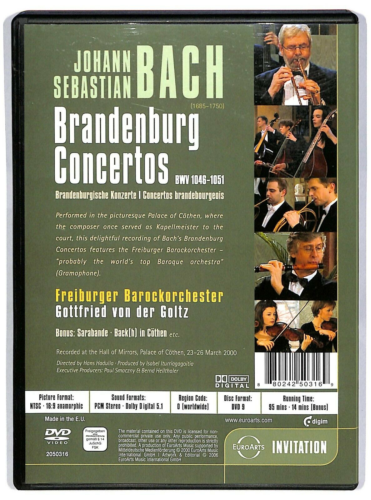 EBOND Bach - Brandenburg Concertos - Freiburg Barockorchester DVD D584721