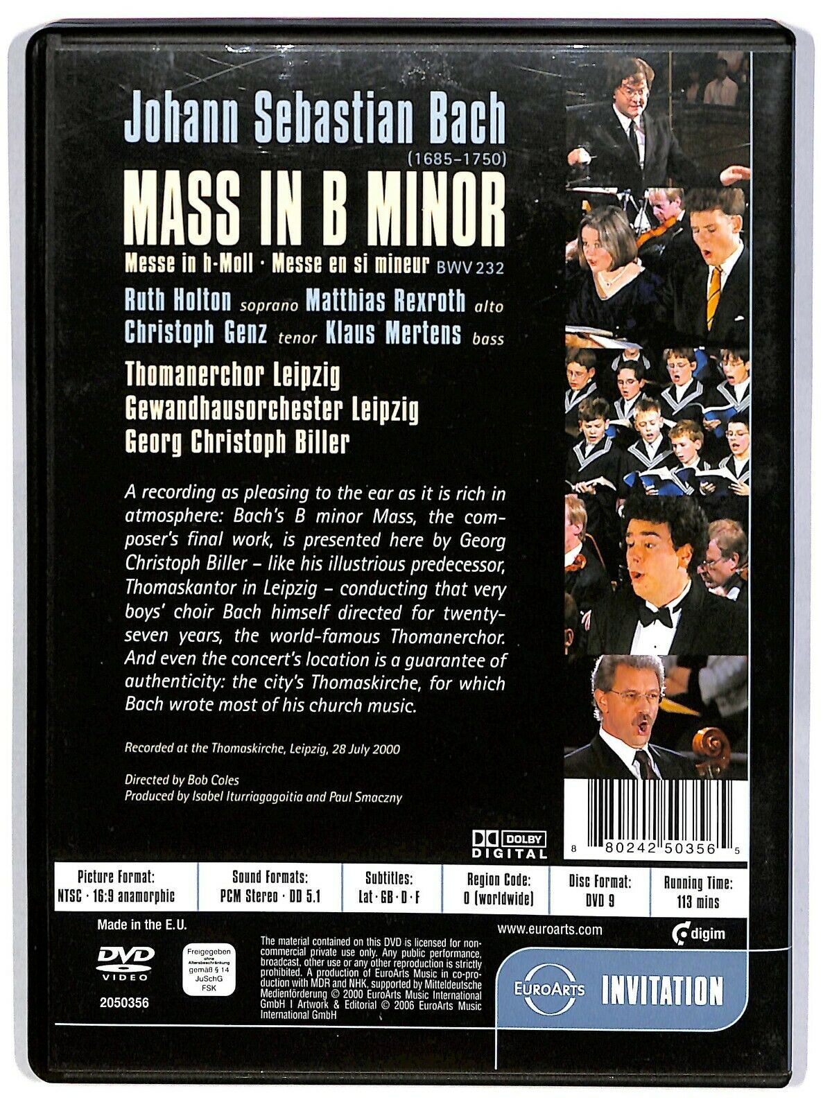 EBOND Bach: Mass In B Minor, Thomanerchor Leipzig, Christoph Biller DVD D584722