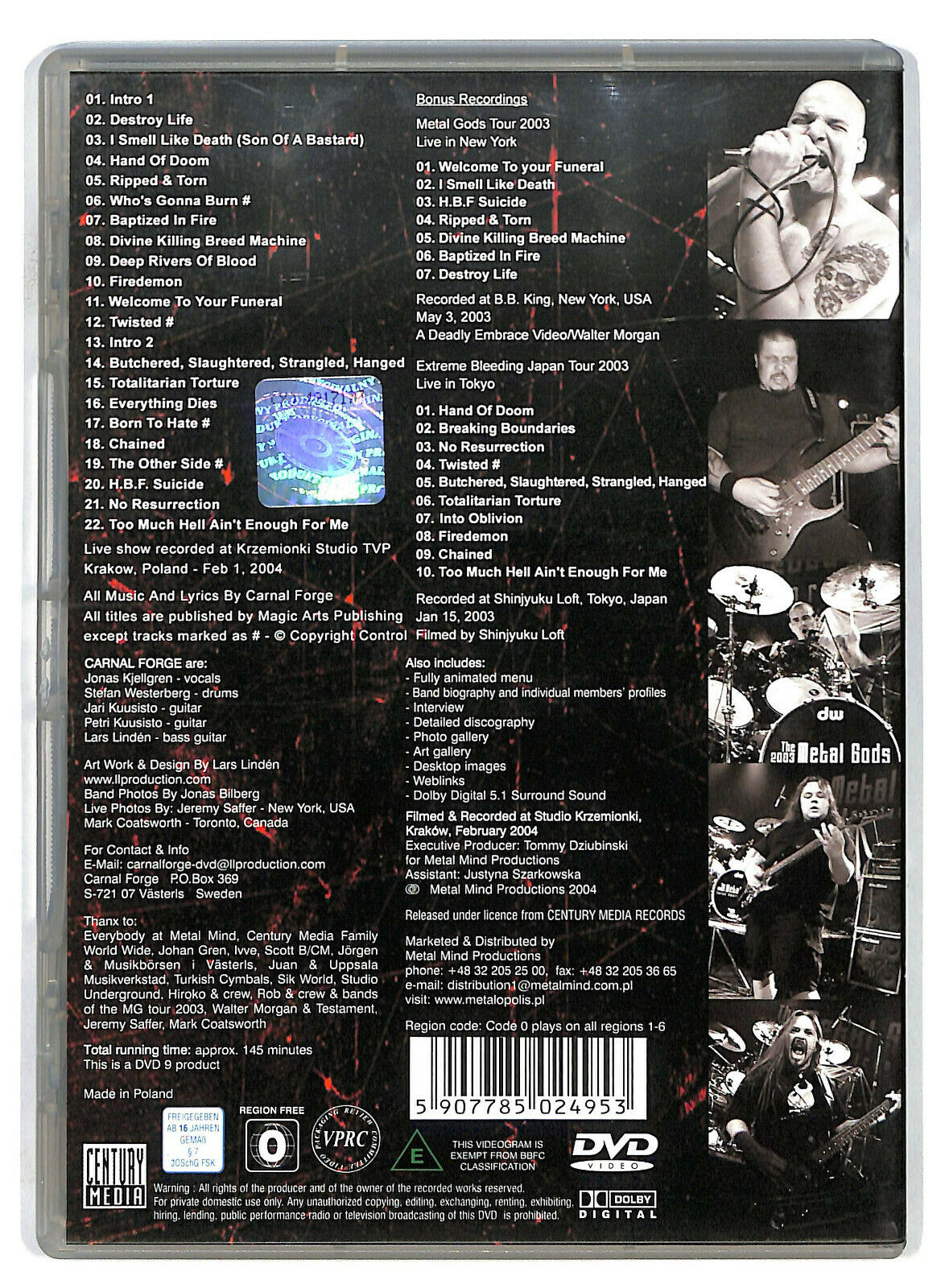 EBOND Carnal Forge Destroy Live  DVD D584965