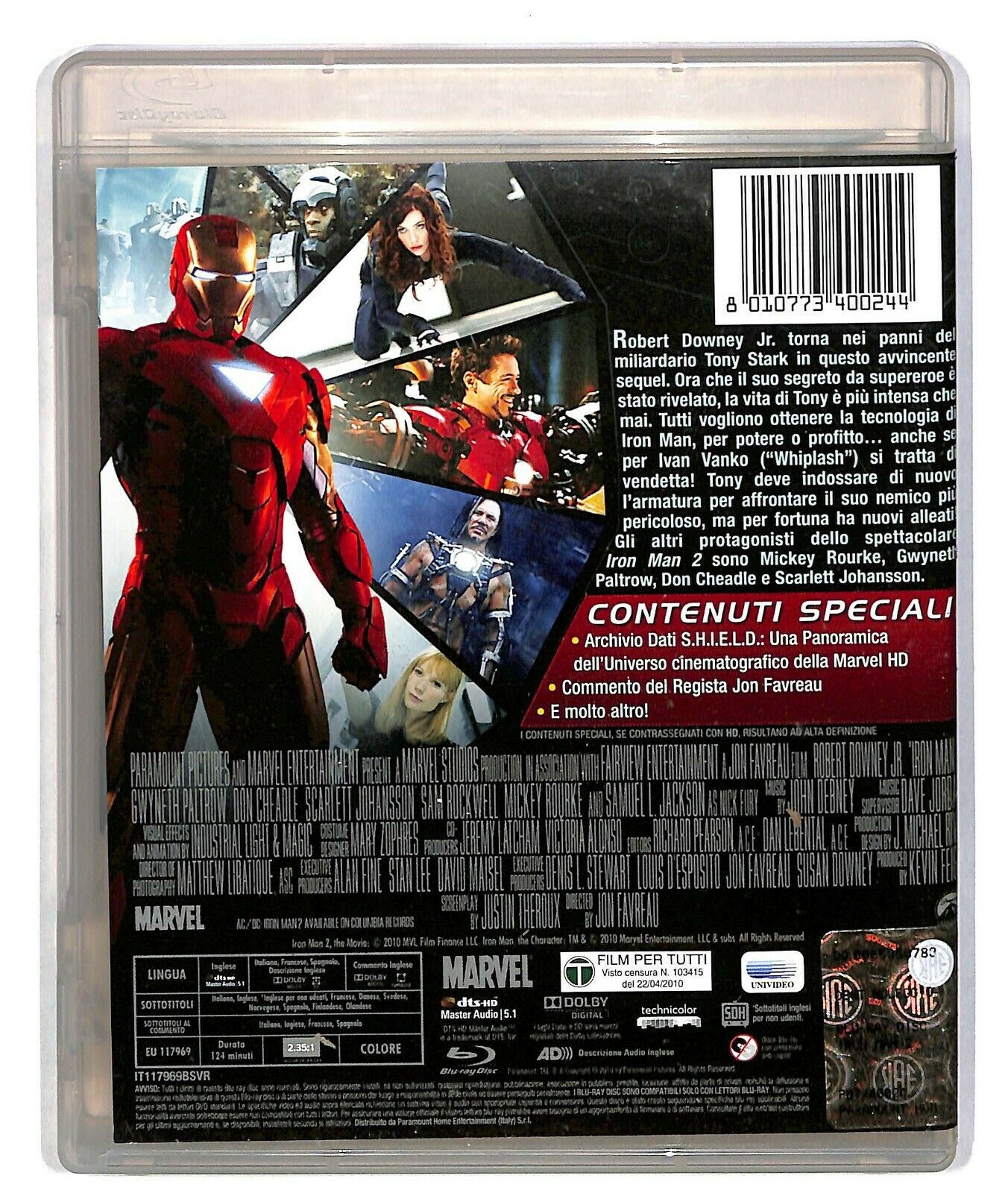 EBOND Iron Man 2 BLURAY Ex Noleggio BLURAY D585106