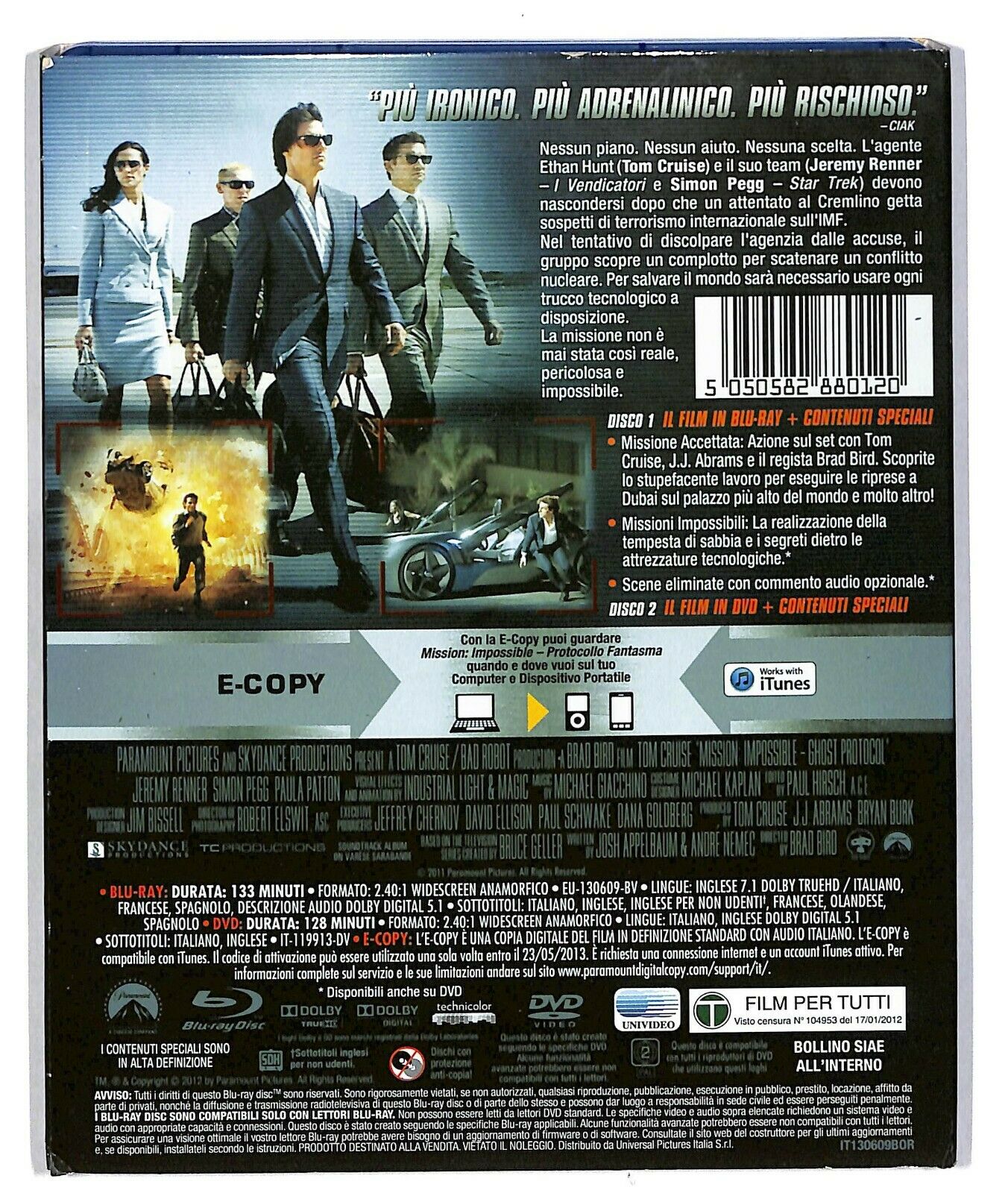 EBOND Mission: Impossible - Protocollo Fantasma (dvd + BLURAY) BLURAY D585109