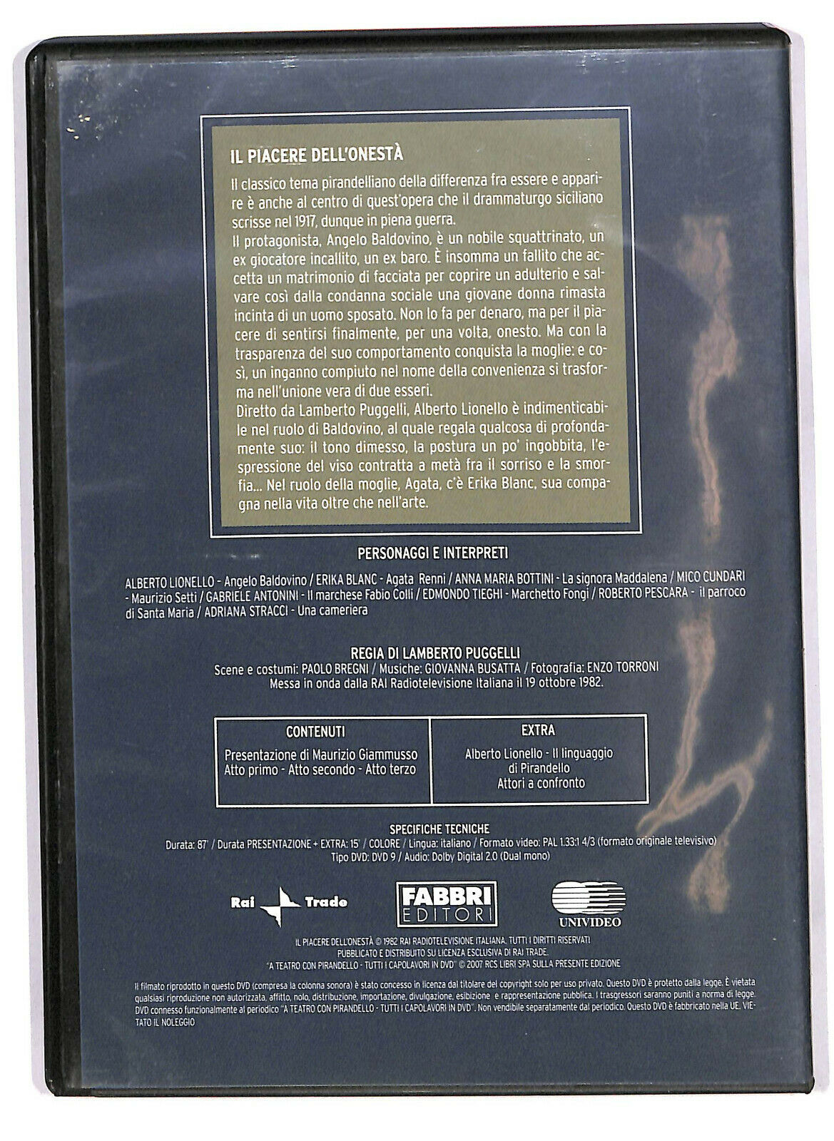 EBOND A Teatro Con Pirandello - Il Piacere Dell' Onesta DVD  Editoriale D585334