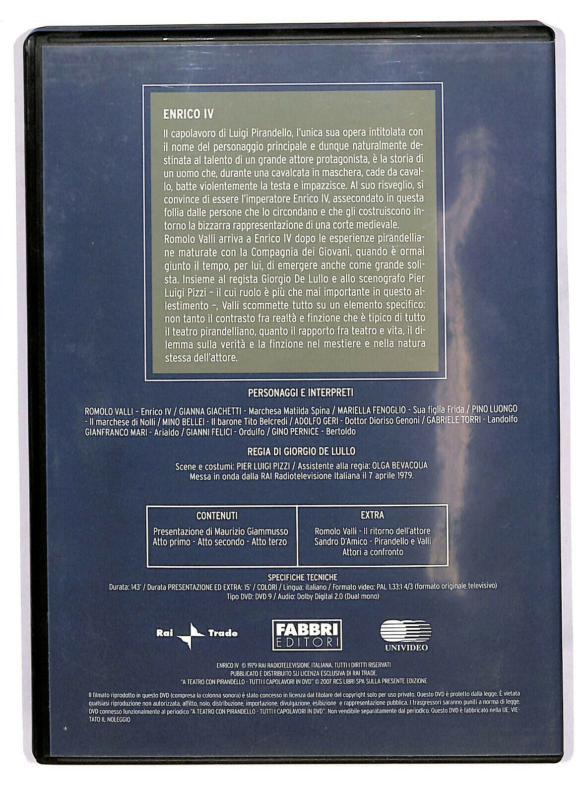 EBOND Enrico Iv - A Teatro Con Pirandello DVD  Editoriale D585335