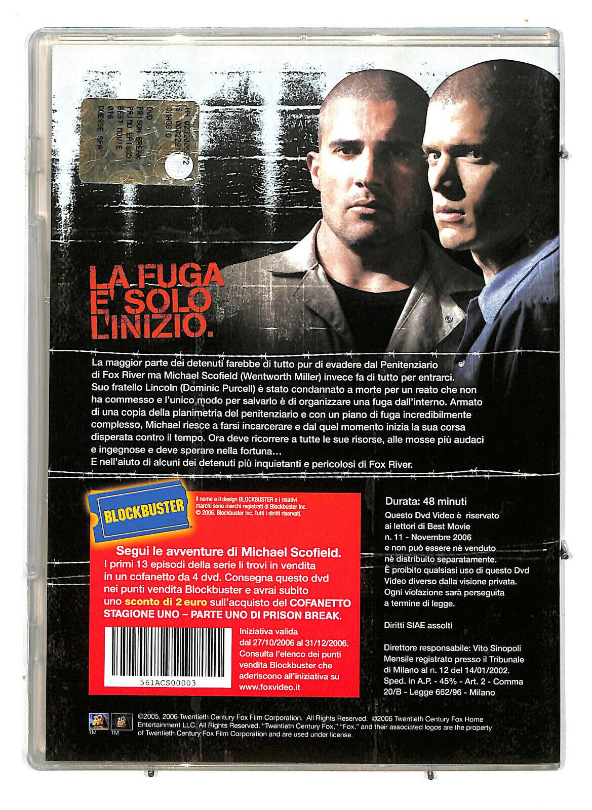 EBOND Prison Break Il Primo Episodio DVD D585442