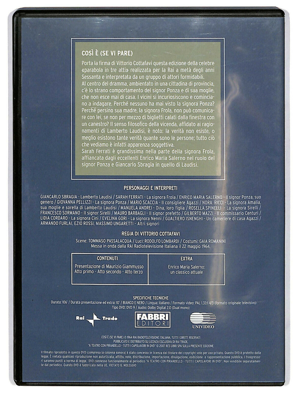EBOND  A Teatro Con Pirandello - Così È (se Vi Pare)  DVD Editoriale D585624