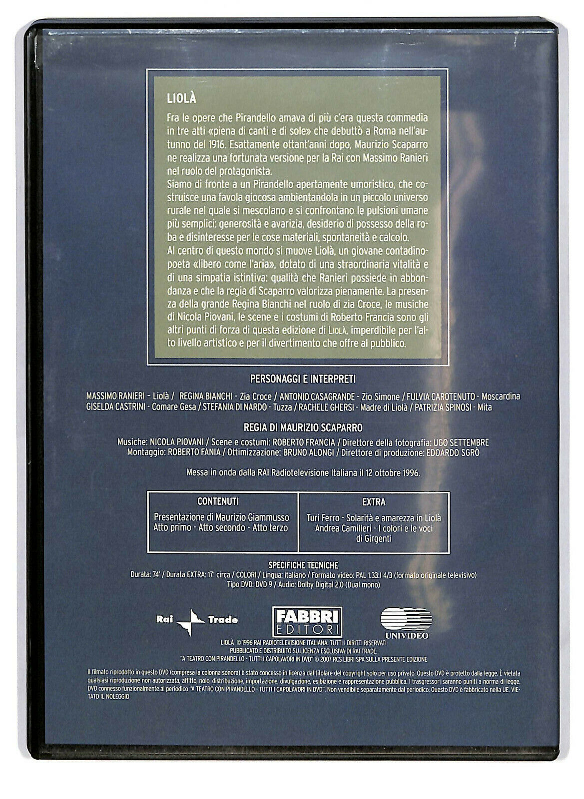 EBOND  A Teatro Con Pirandello -  Liolà DVD  Editoriale D585627
