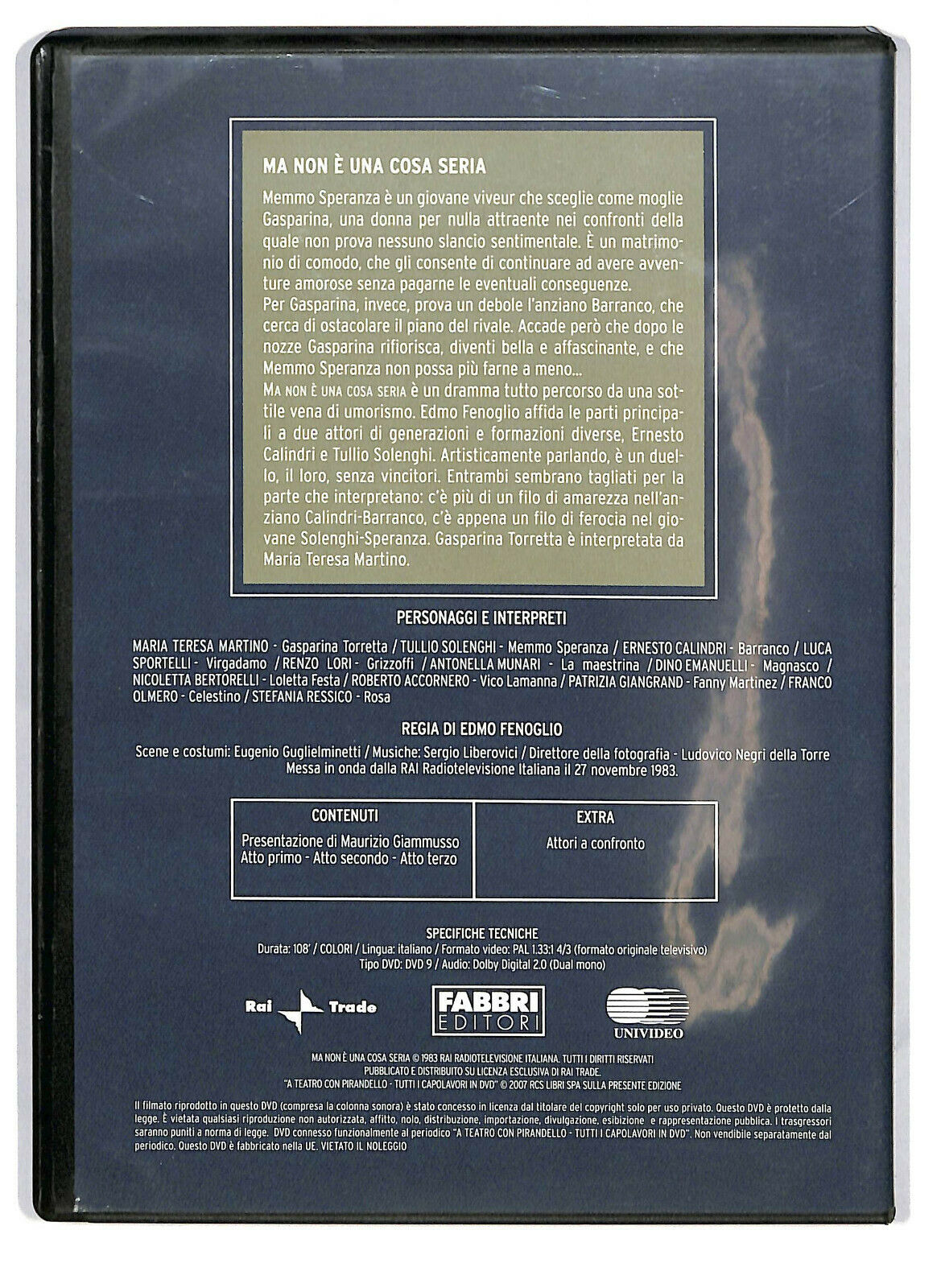 EBOND  A Teatro Con Pirandello - Ma Non È Una Cosa Seria DVD Editoriale D585630