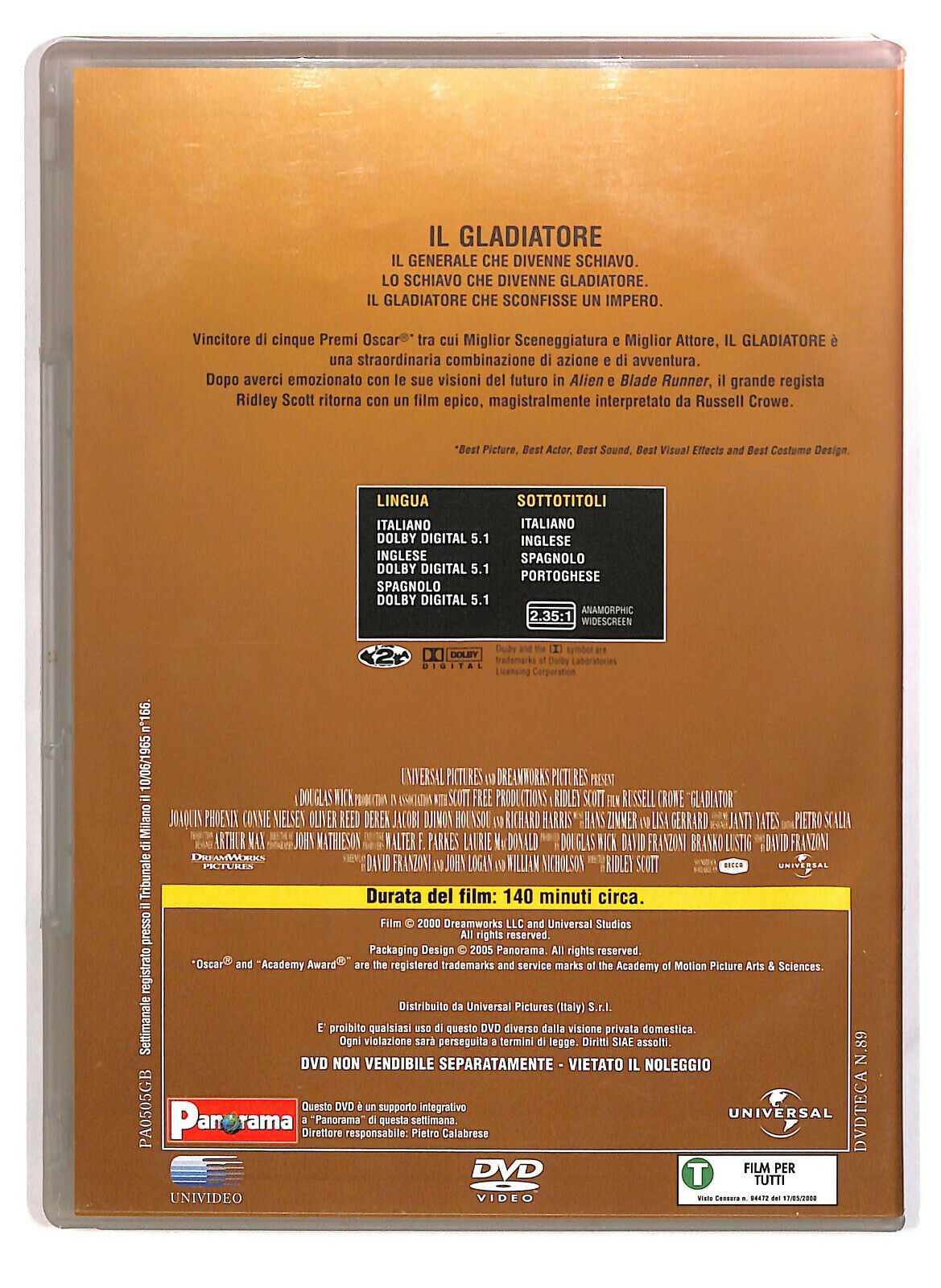 EBOND   Il Gladiatore  DVD Editoriale D586206