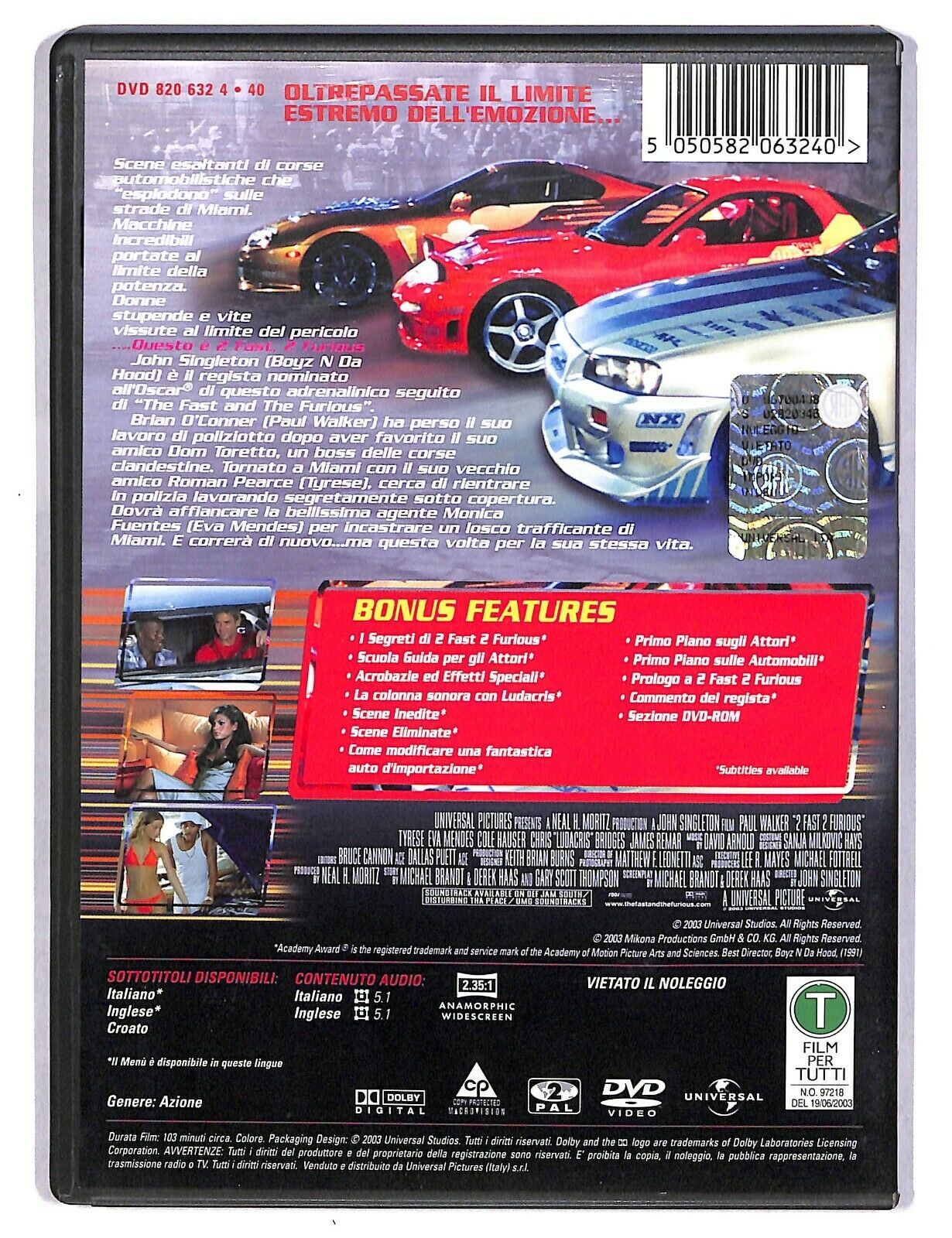 EBOND 2 Fast 2 Furious  DVD D587010