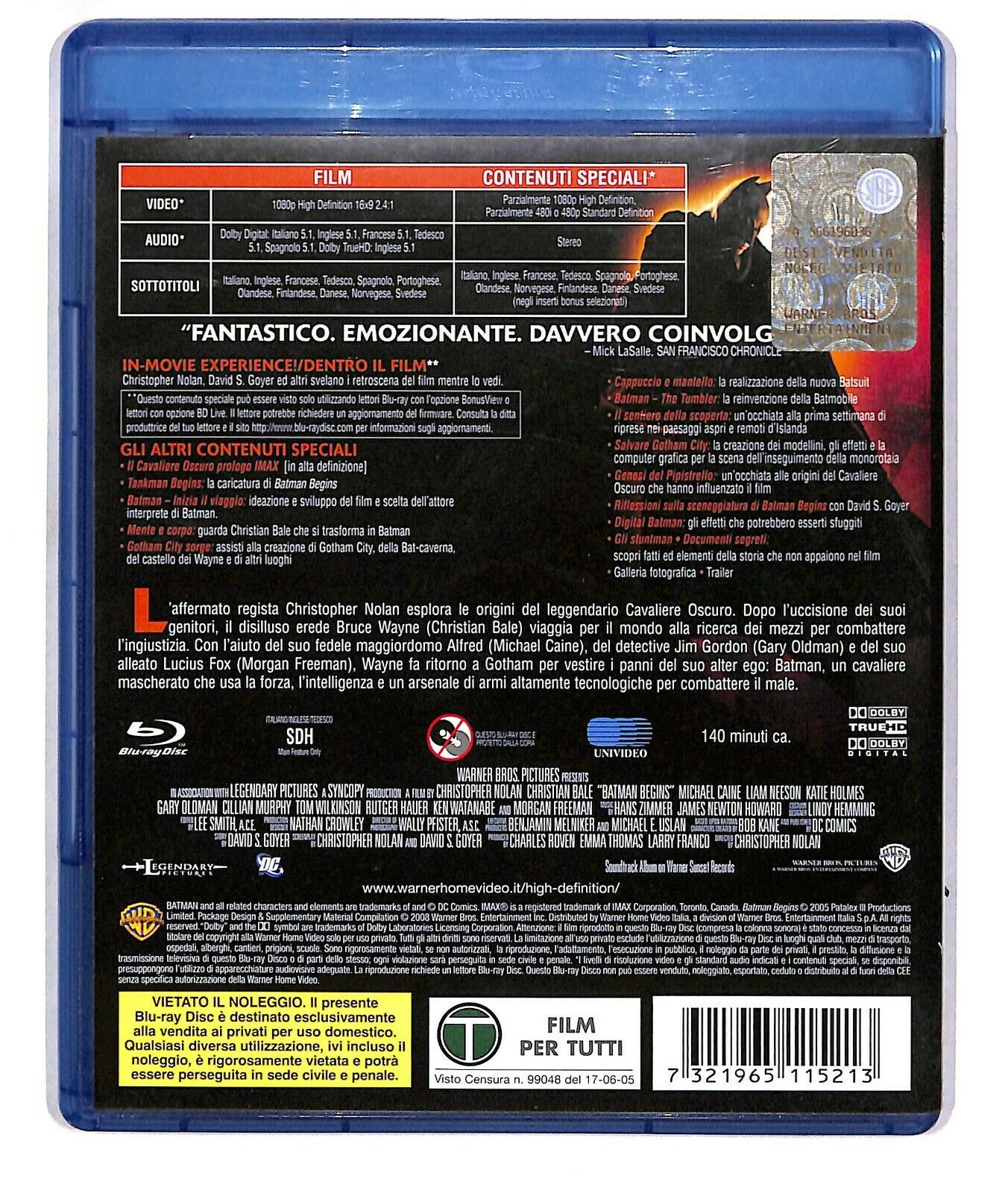 EBOND  Batman Begins  BLURAY D587650