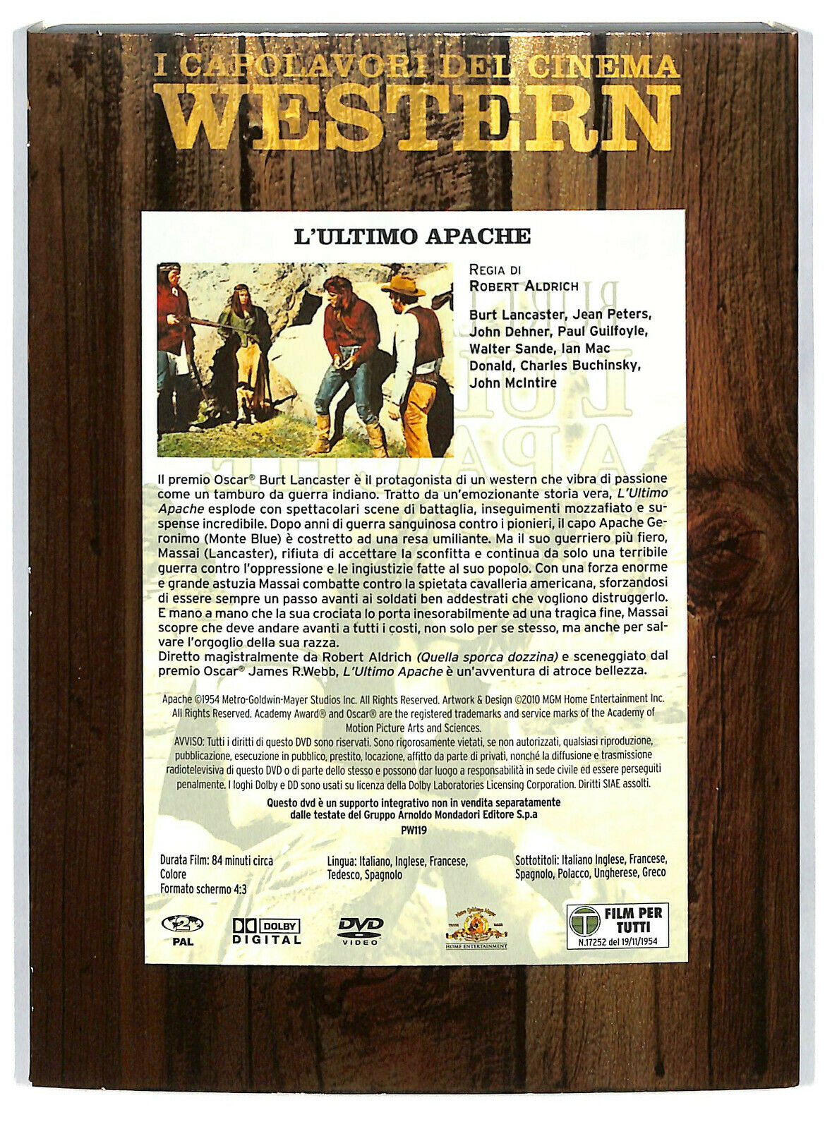 EBOND L'ultimo Apache  DVD  Editoriale D587960