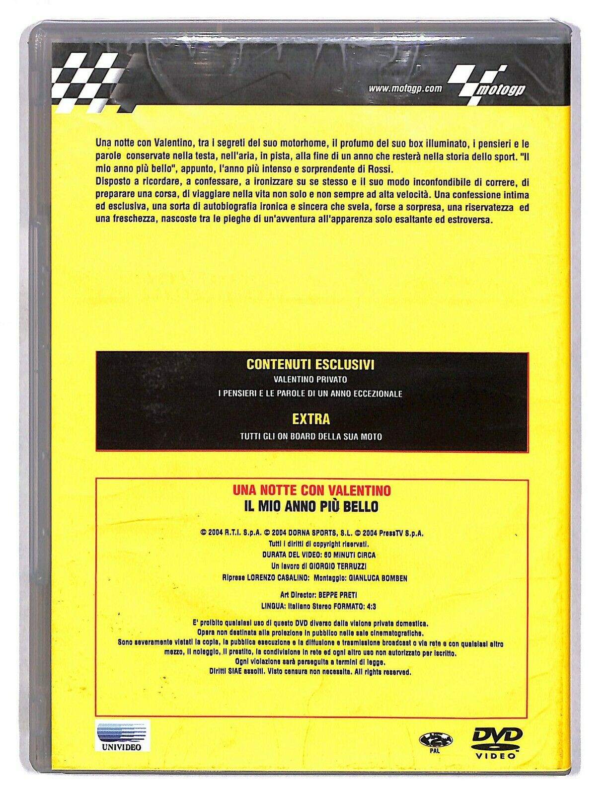 EBOND Una Notte Con Valentino Il Mio Anno Piu Bello Motomondial 2004 DVD D588444