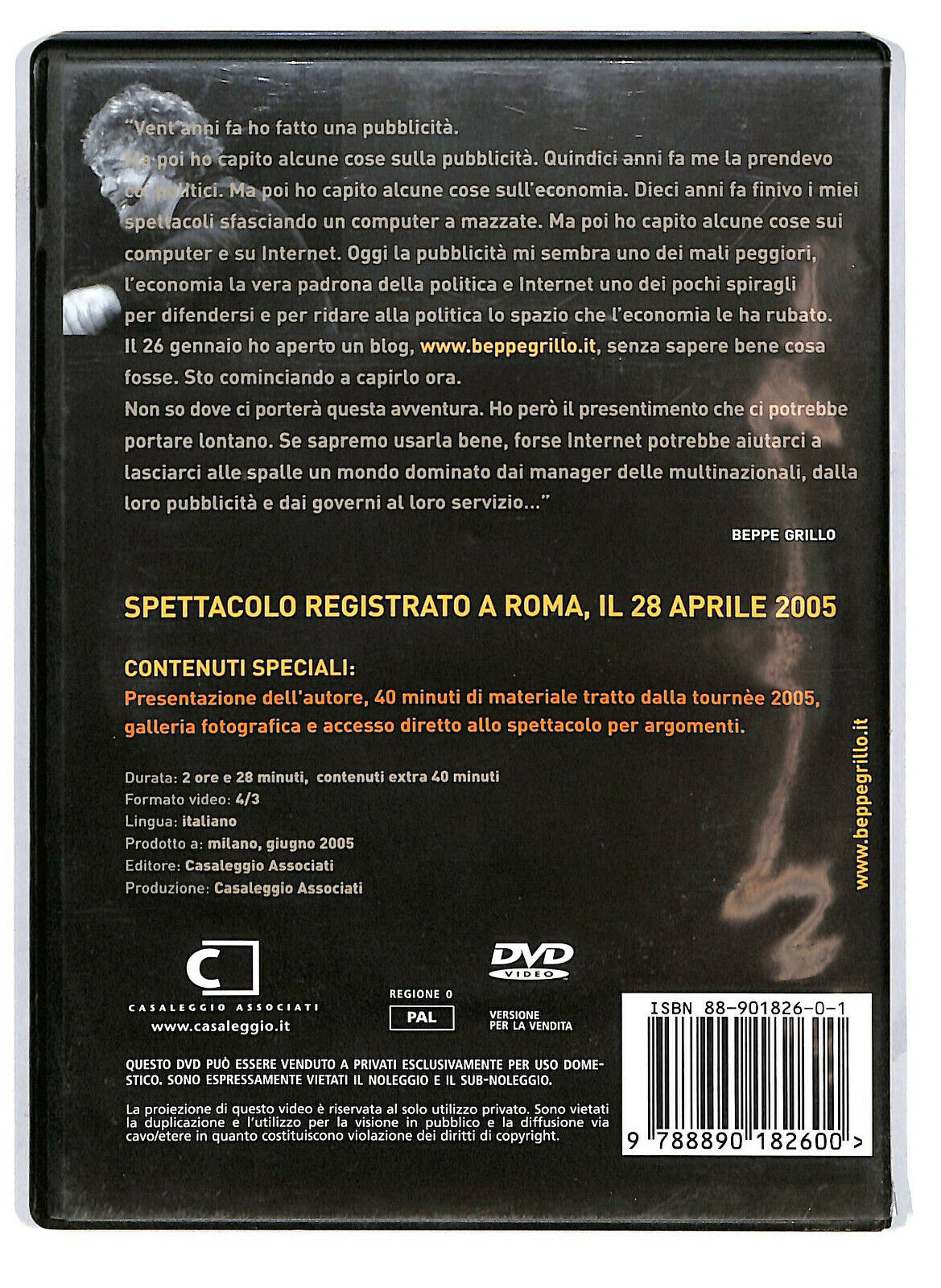 EBOND  Beppe Grillo. Beppegrillo.it DVD D589151