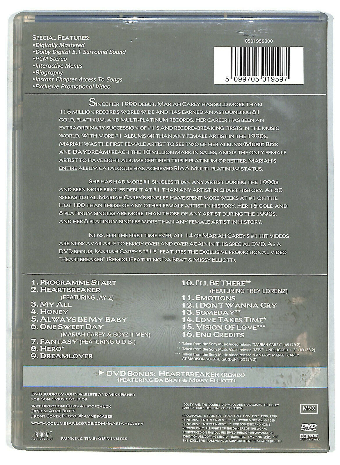 EBOND Mariah Carey. Ones DVD D589507