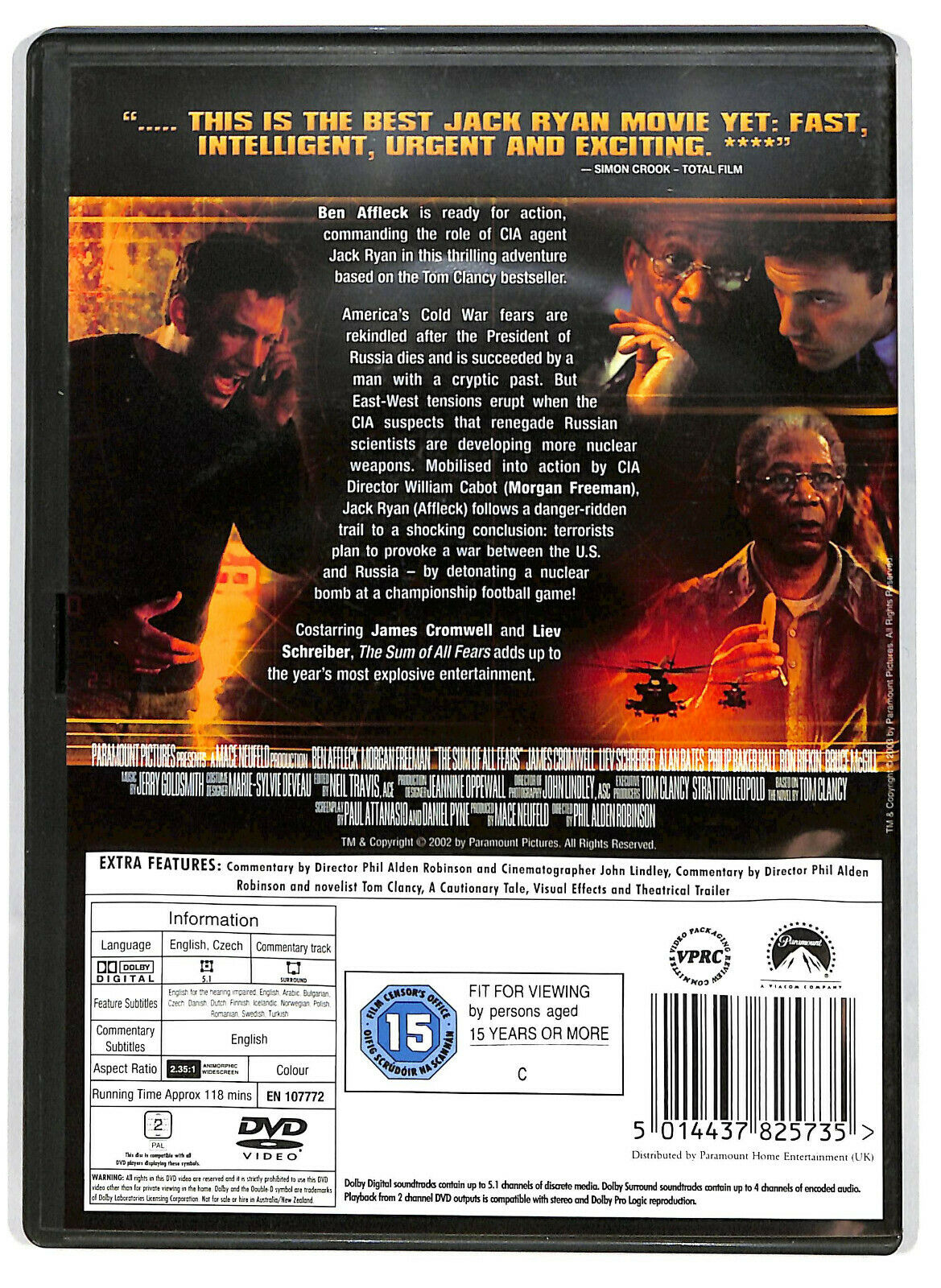 EBOND  The Sum Of All Fears DVD Uk Edition D589537