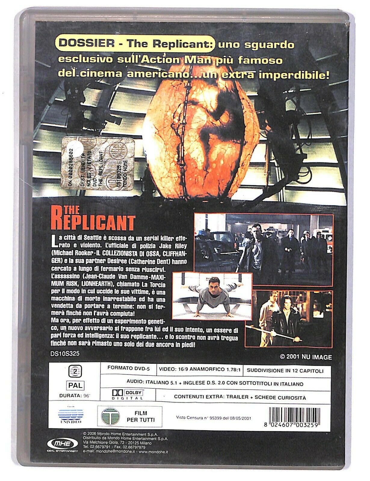 EBOND The Replicant. Jean-claude Van Damme DVD D590801