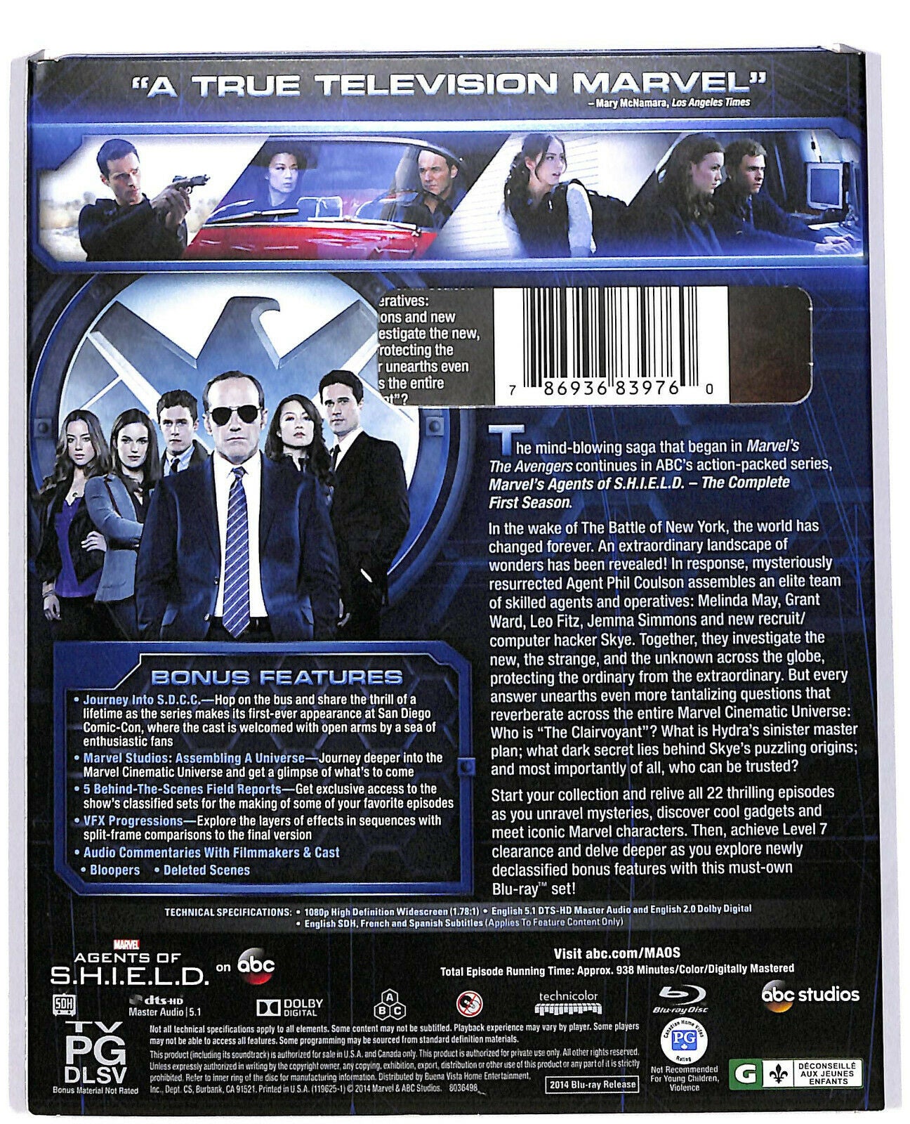 EBOND Agents Of Shield The Complete First Season BLURAY Uk Edition BLURAY D591228