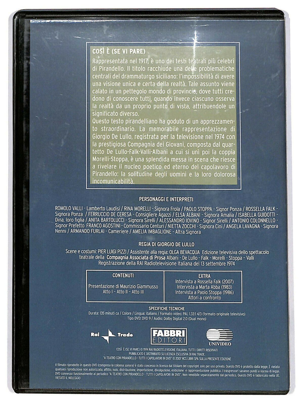 EBOND Cosi e (se Vi Pare) - A Teatro Con Pirandello DVD  Editoriale D592743
