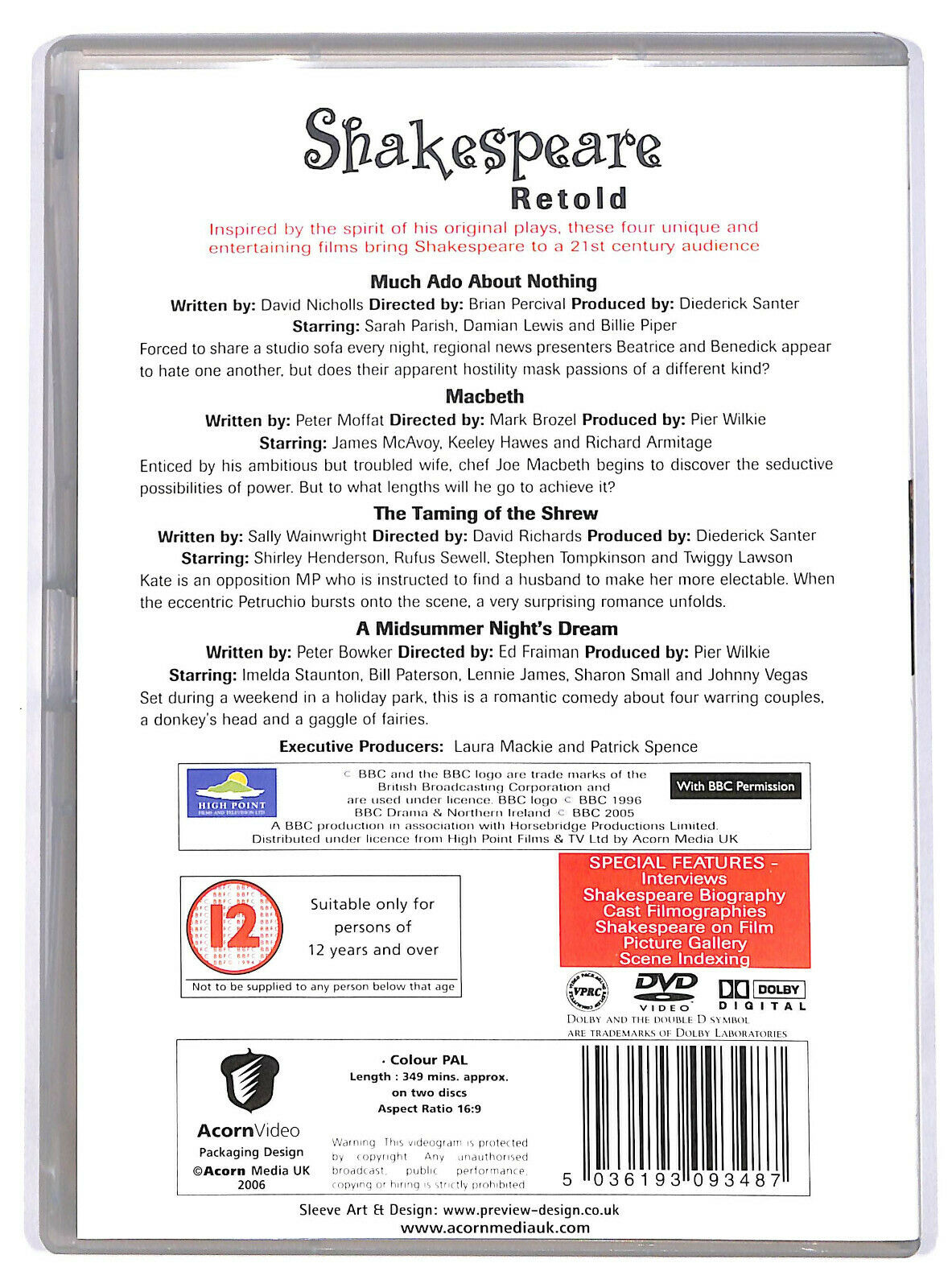 EBOND Shakespeare Retold  DVD Uk Edition D592848