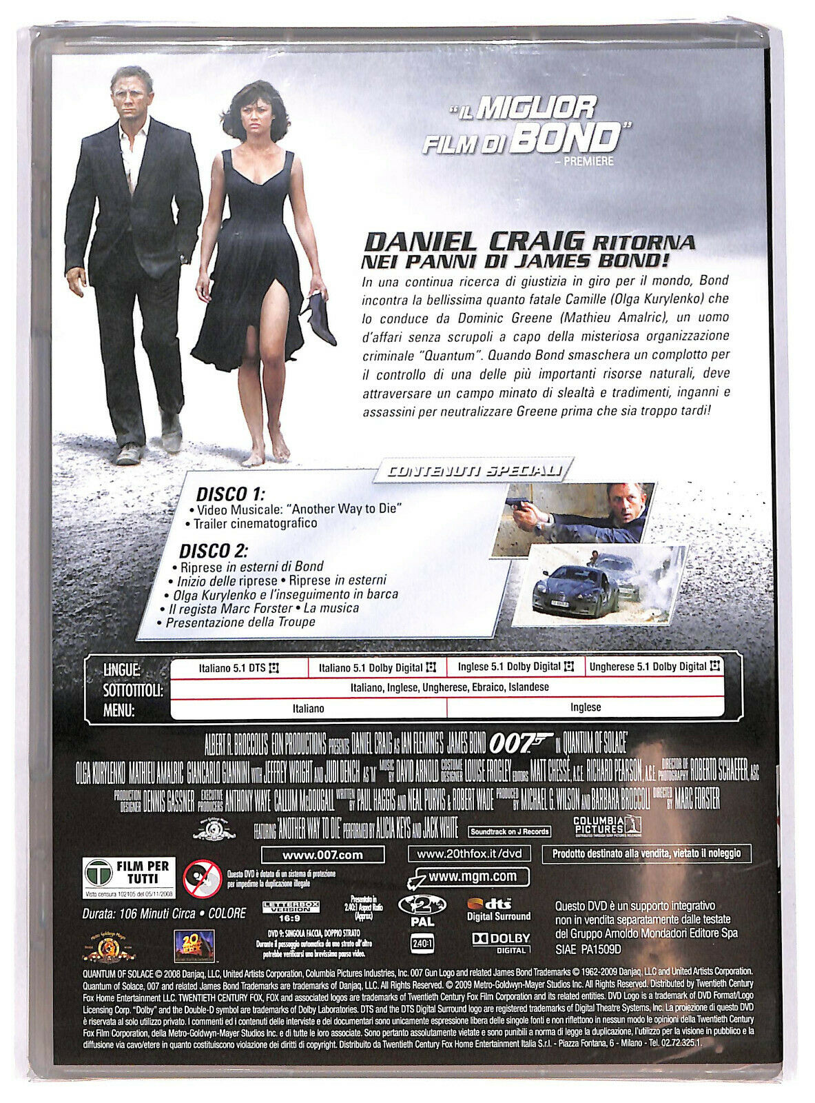 EBOND 007 - Quantum Of Solace  2 Dischi  DVD Editoriale D593409