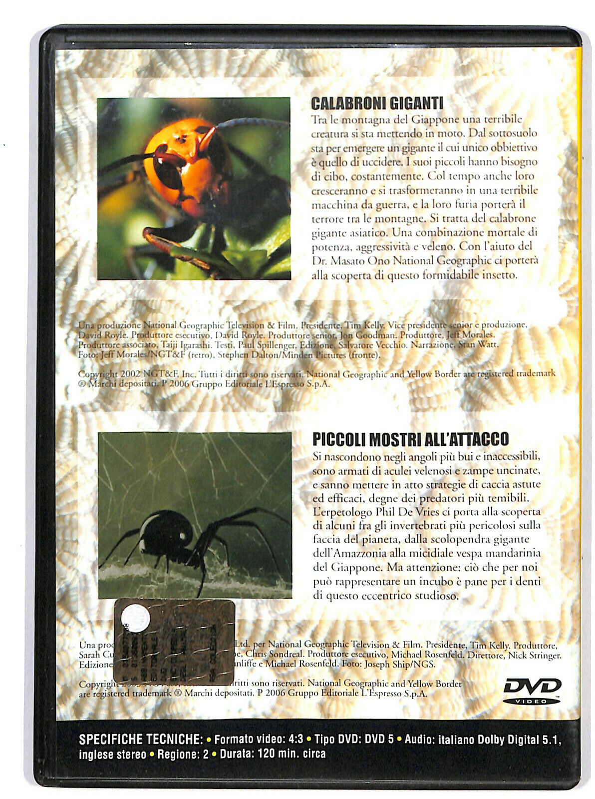 EBOND National Geogr Calabroni Giganti Piccoli Mostri All'attacco 20 DVD D594242