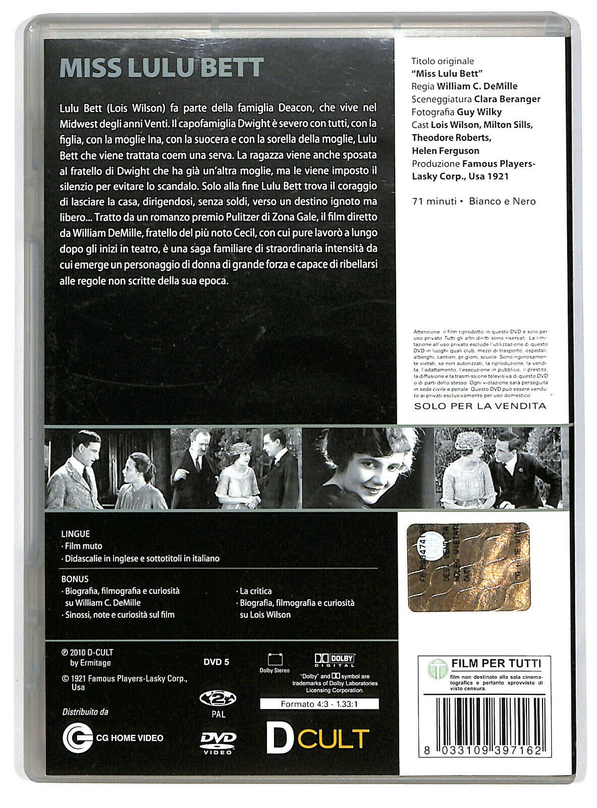 EBOND  Miss Lulu Bett  DVD EDizione Restaurata D594451