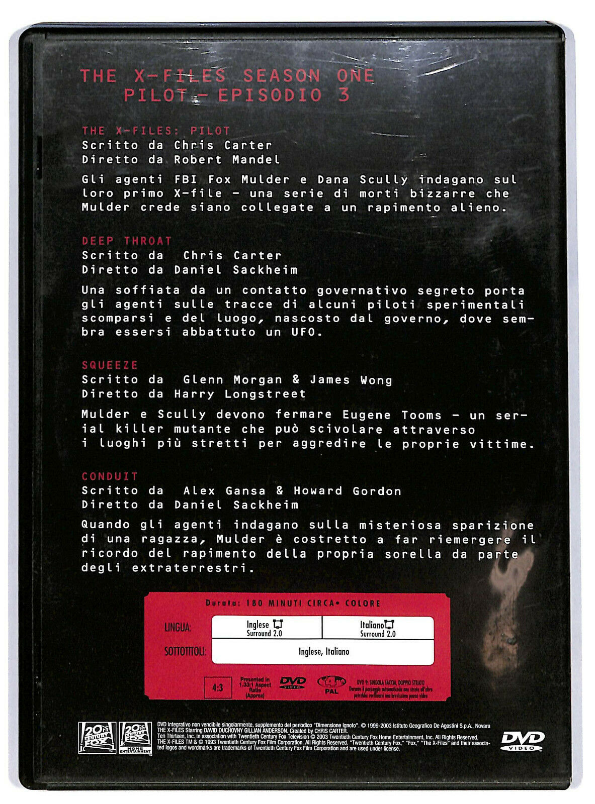EBOND The X-files Collection Stagione 1 Volume 1 DVD Editoriale D594914