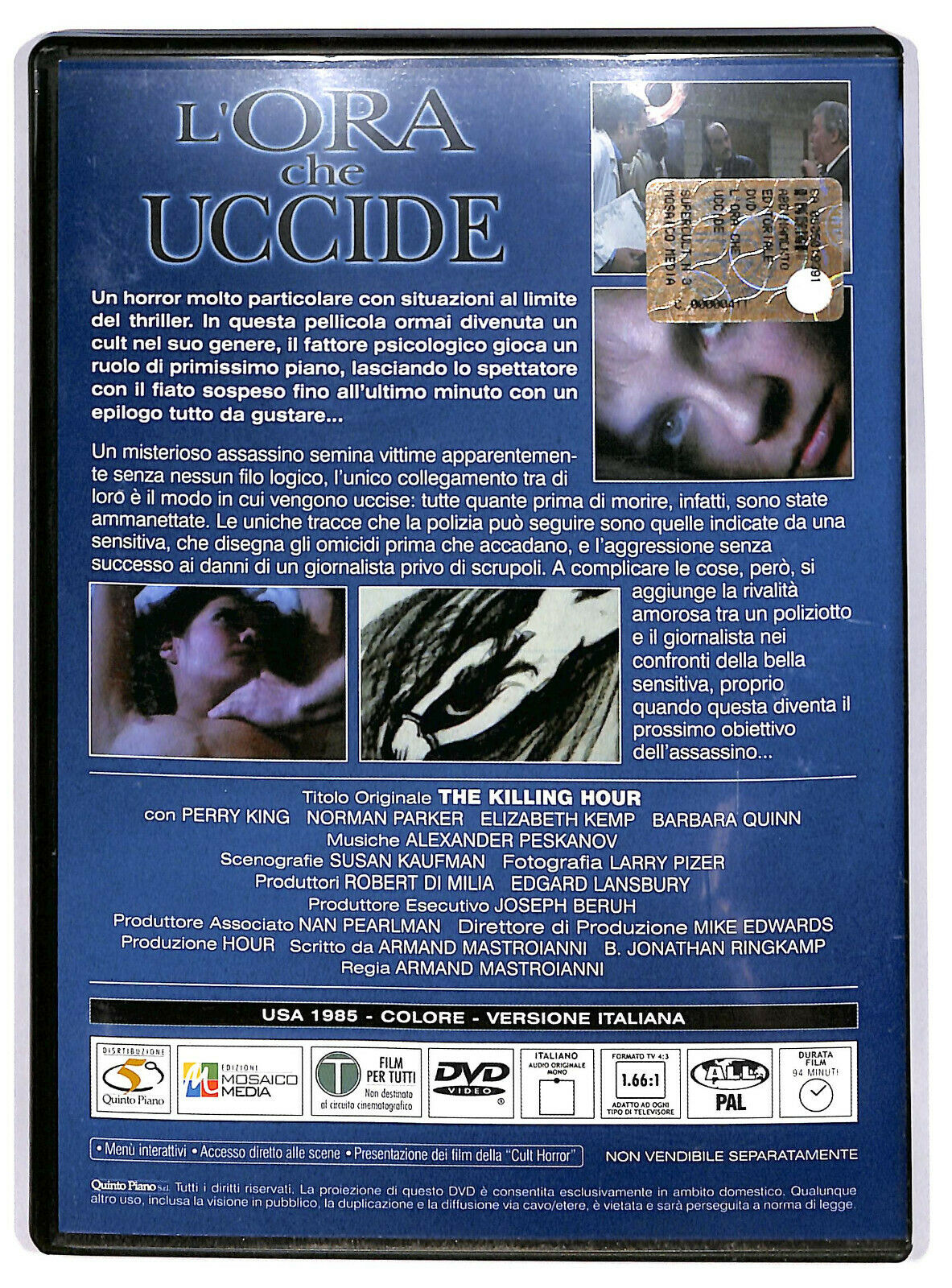 EBOND L' Ora Che Uccide DVD  Editoriale D595645