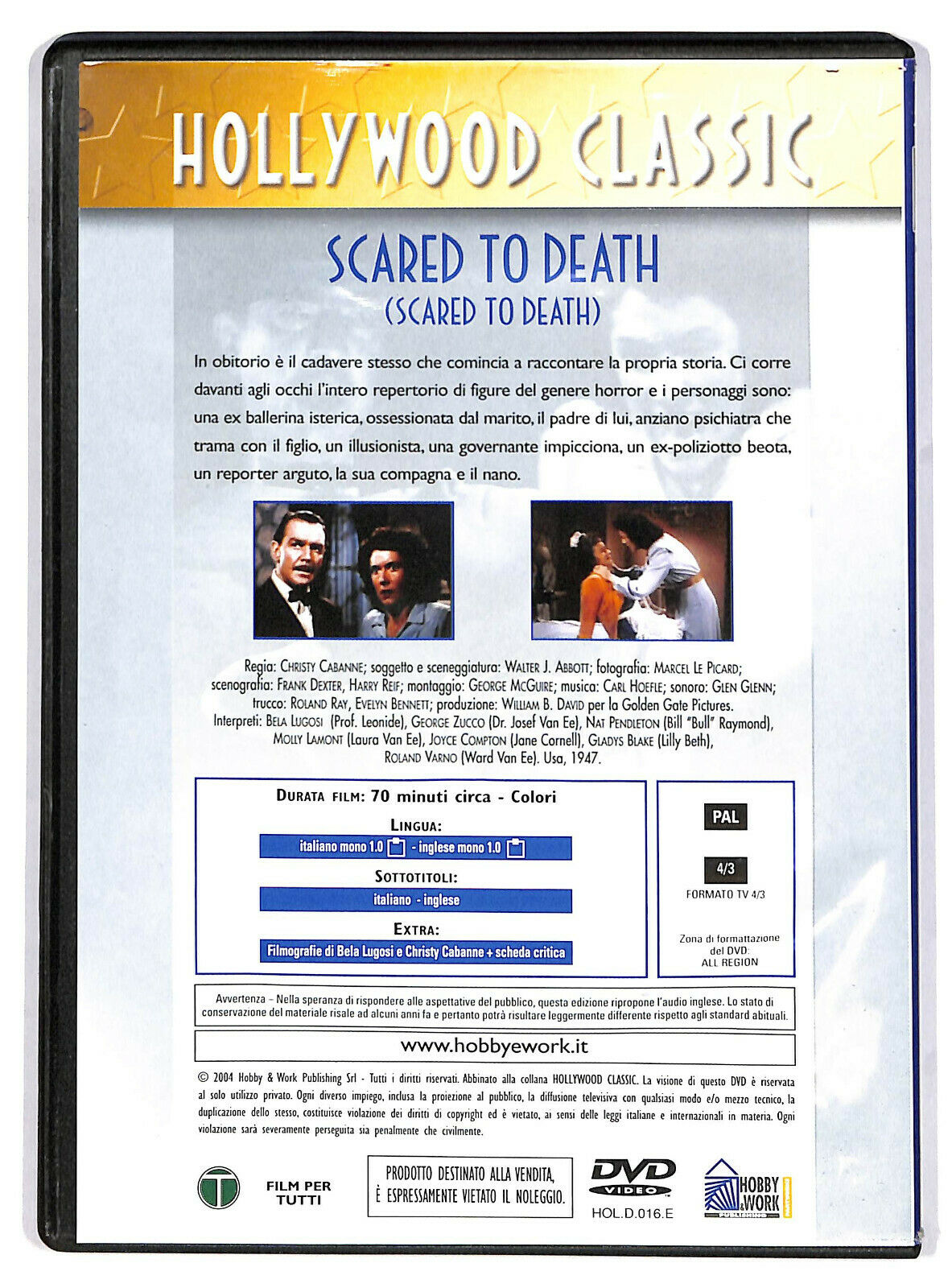 EBOND  Iscared To Death DVD  Editoriale D595905