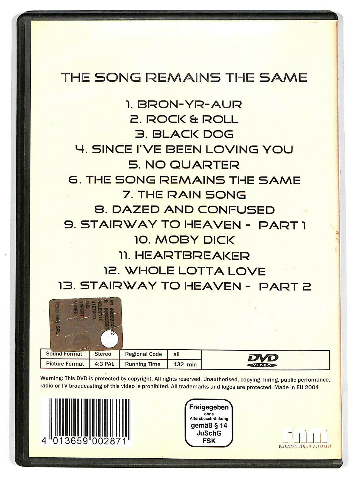 EBOND  Led Zeppelin – The Song Remains The Same DVD D598008