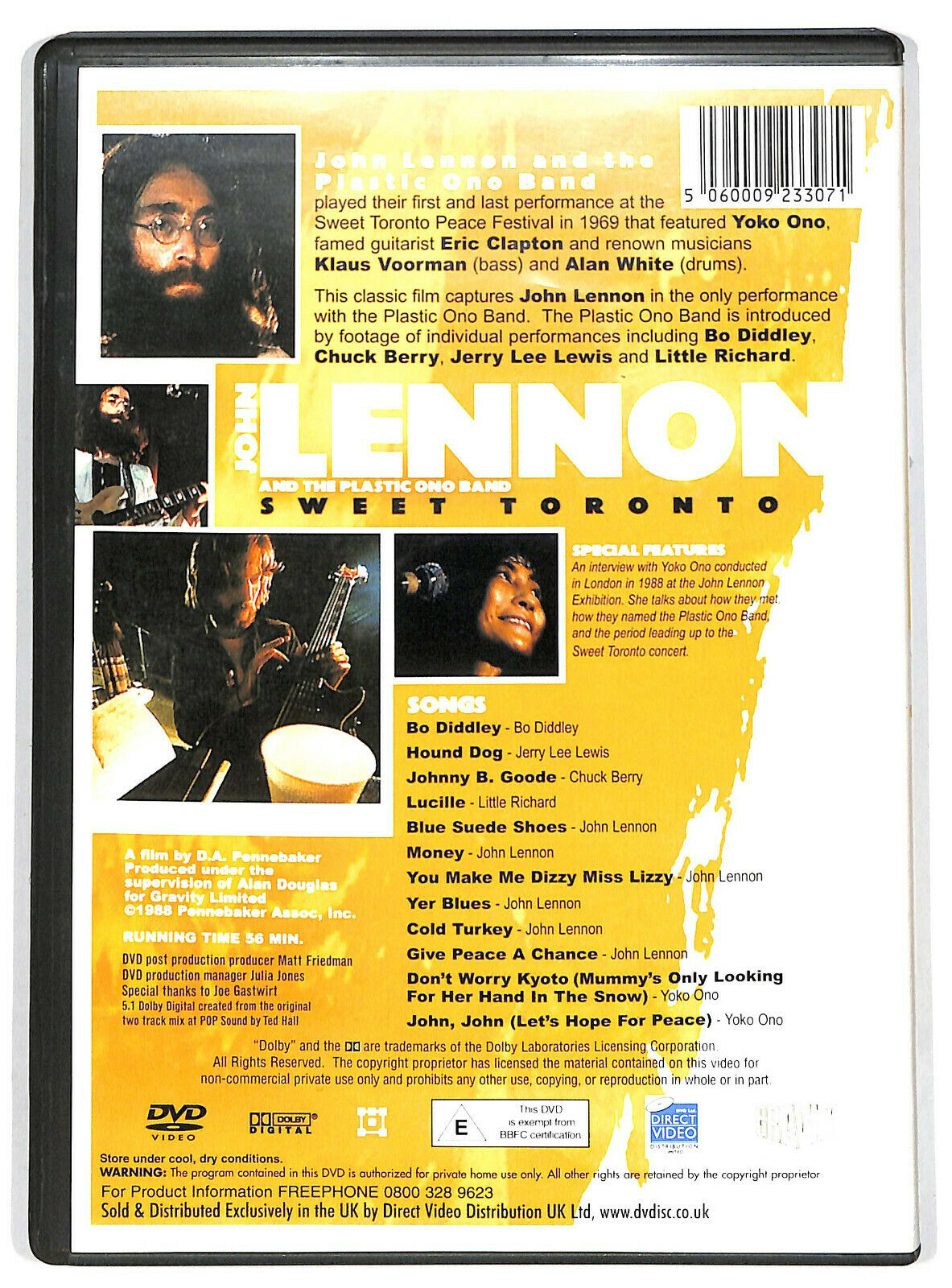 EBOND John Lennon And The Plastic Ono Band – Sweet Toronto DVD D598013