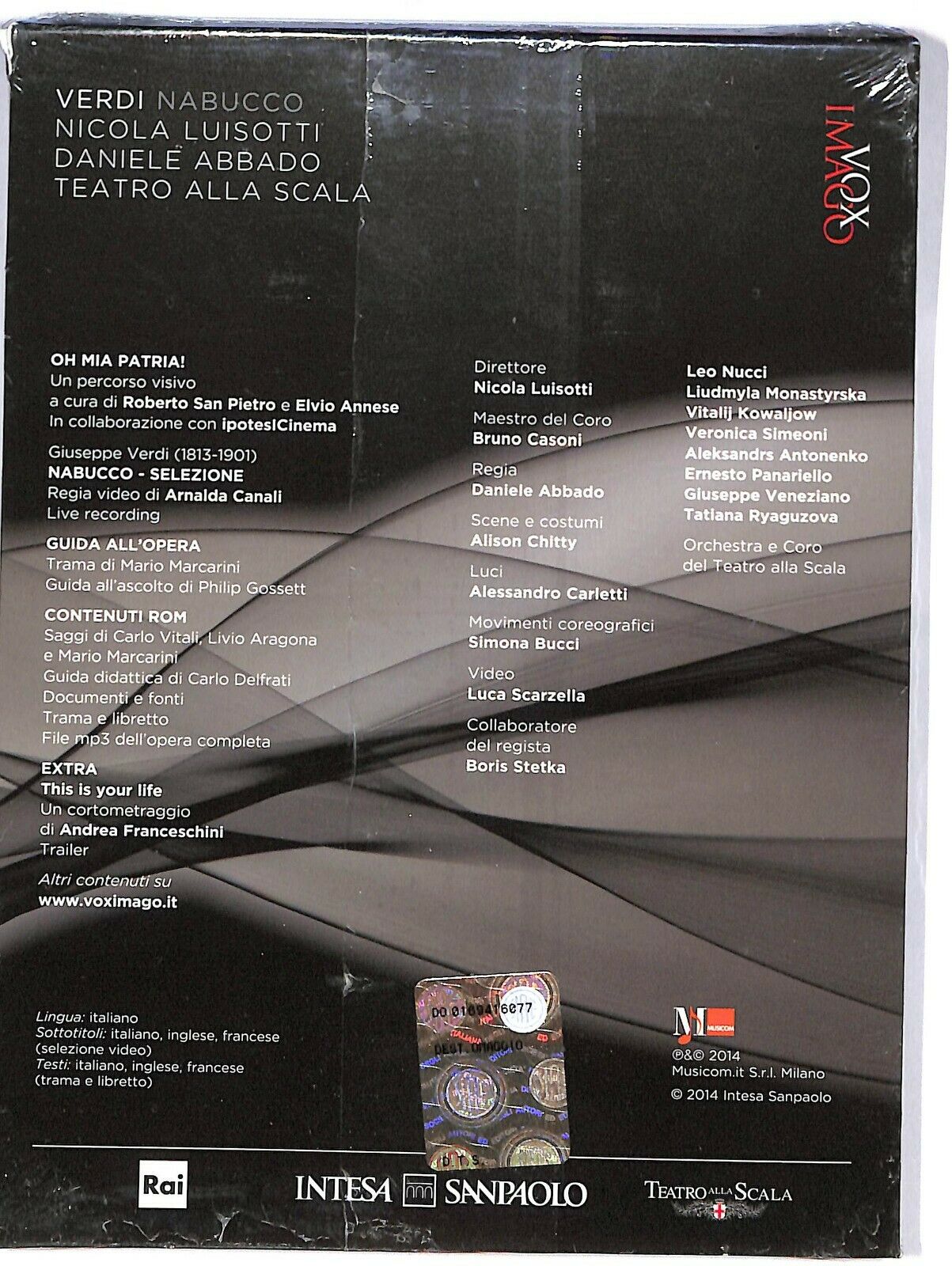 EBOND Verdi - Nabucco - Nicola Luisotti - Daniele Abbado - La Scala DVD D598802 D598801