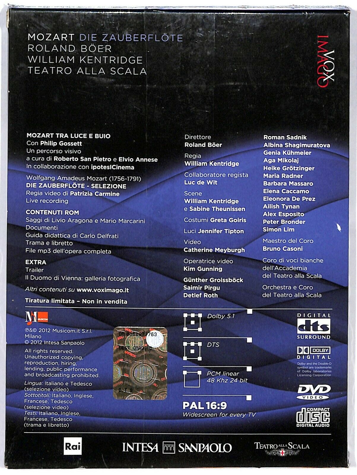 EBOND Mozart Die Zauberflote By Roland Boer William Kentridge Scala DVD D598802