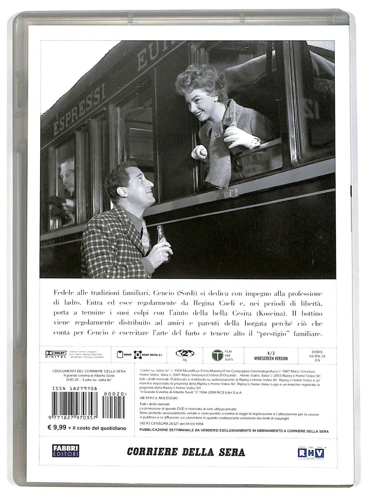 EBOND Alberto Sordi Vol20 - Ladro Lui, Ladra Lei  DVD  Editoriale D599925