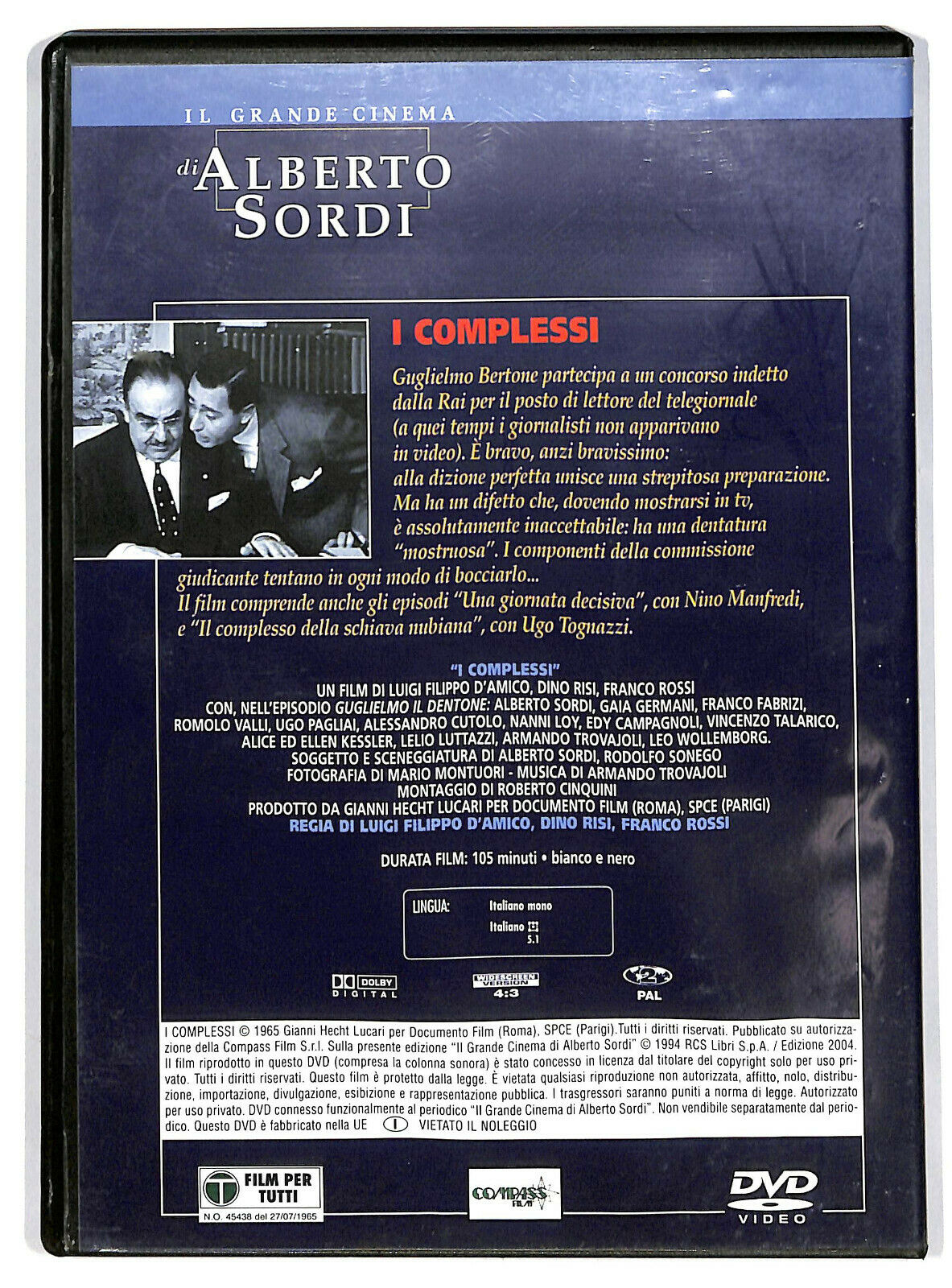 EBOND   Alberto Sordi - i Complessi  DVD  Editoriale D600605