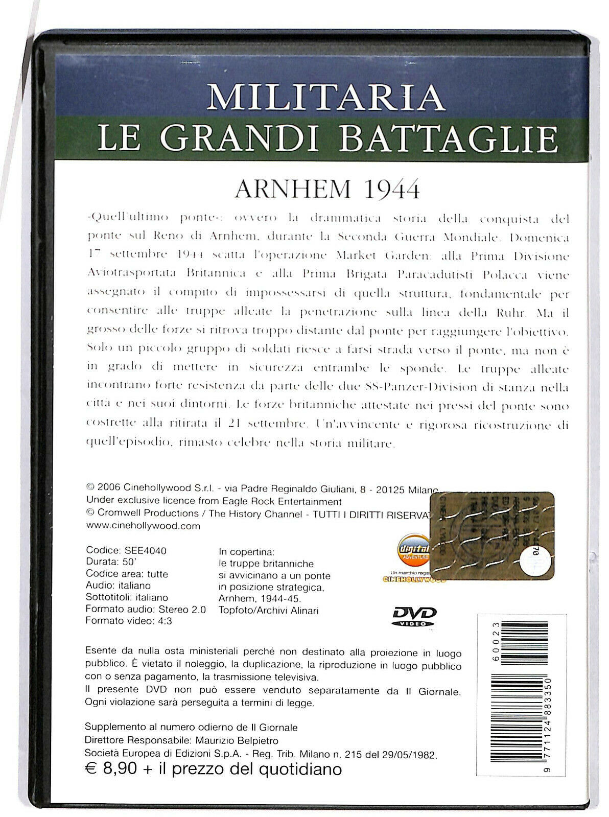 EBOND Le Grandi Battaglie - Arnhem  DVD Editoriale D601460