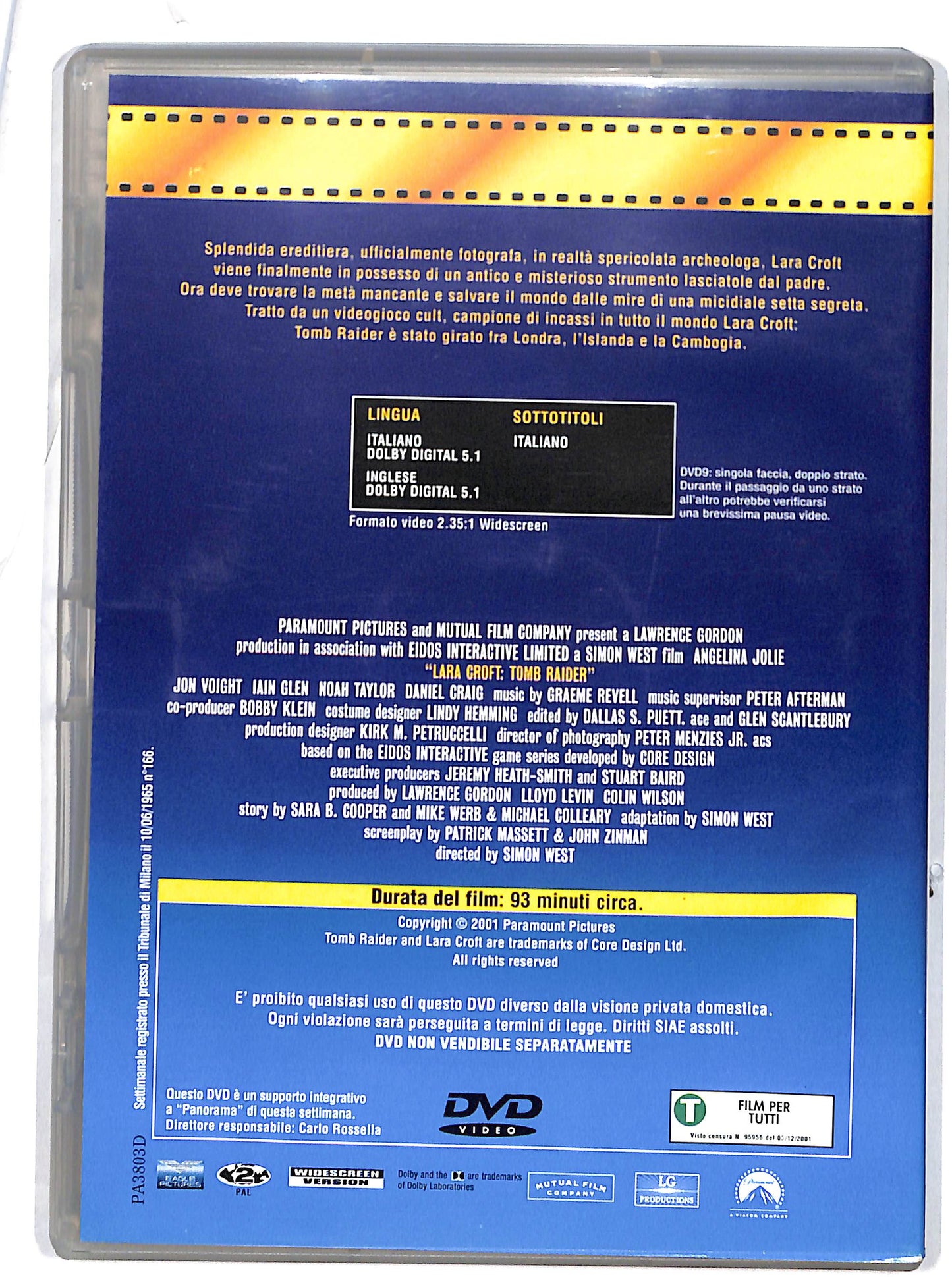 EBOND Lara Croft:Tomb Raider EDITORIALE DVD D602654