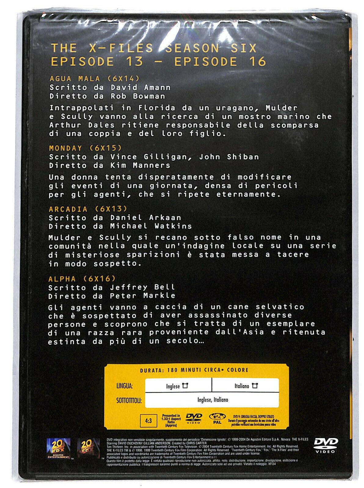 EBOND The X- Files Seasin Six,episode 13-episode 16  DVD  Editoriale D603512