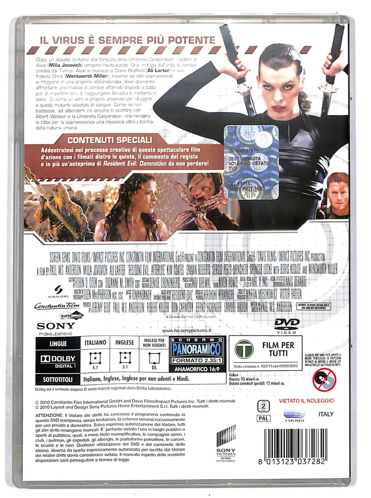 EBOND Resident Evil . Afterlife   DVD D605158