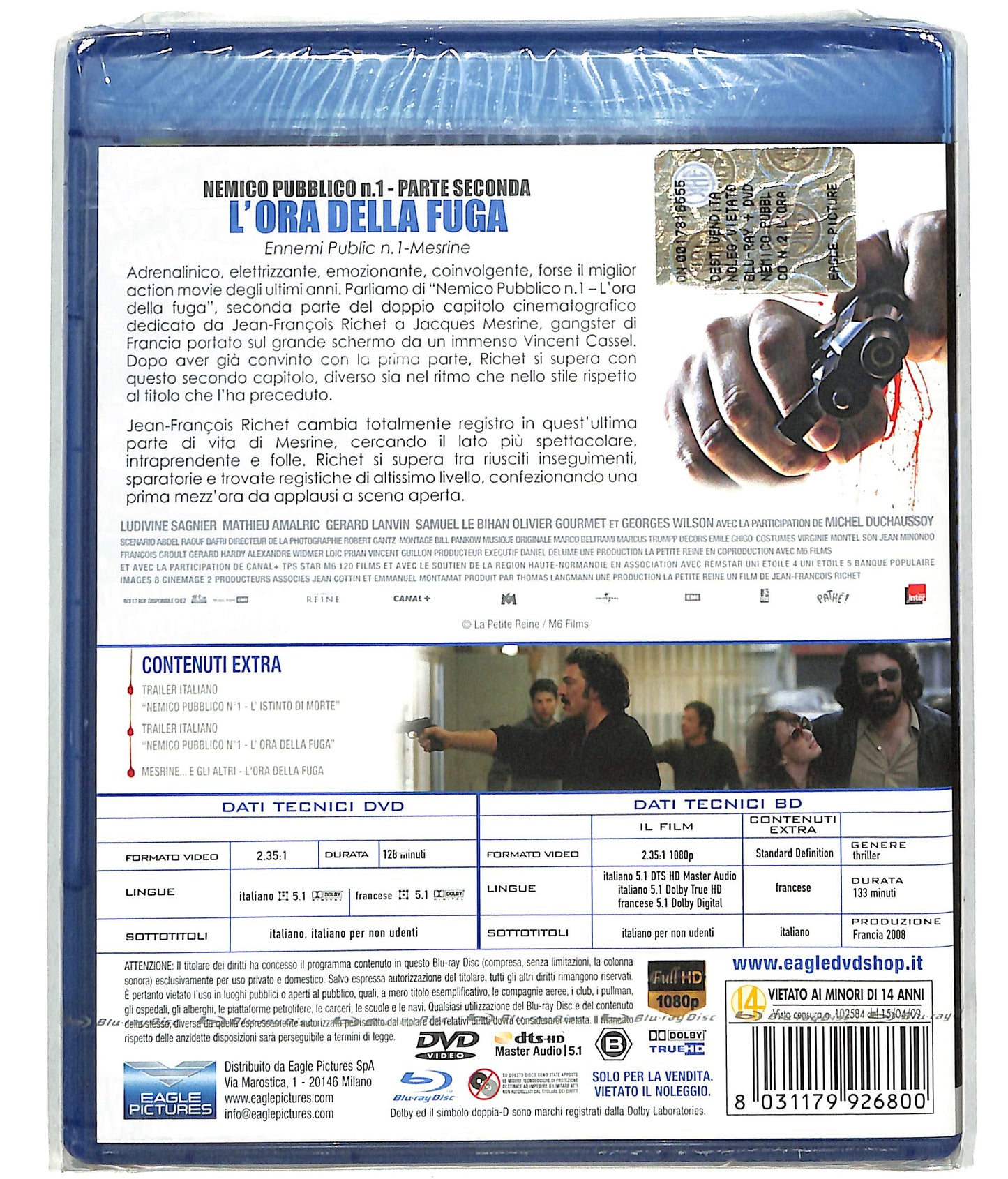 EBOND Nemico Pubblico N. 1 Parte 2 L'ora della Fuga DVD + BLURAY D607935