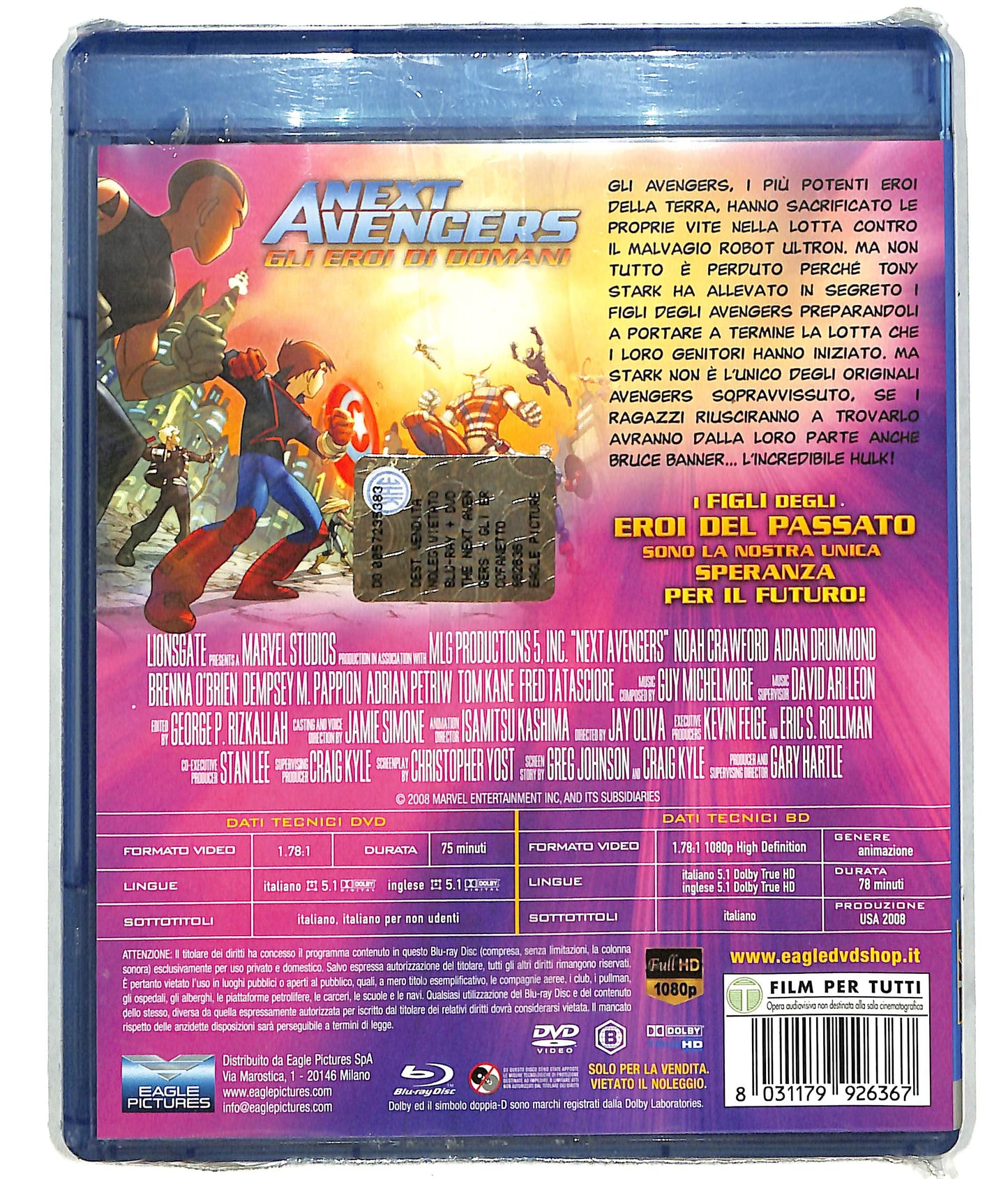 EBOND Next Avengers - Gli Eroi di Domani (BLURAY+dvd) BLURAY BLURAY D607953